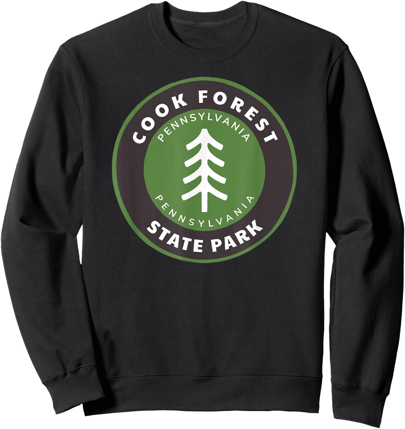 Cook Forest State Park Pennsylvania PA Vacation Souvenir Sweatshirt - Sweatshirt | Black