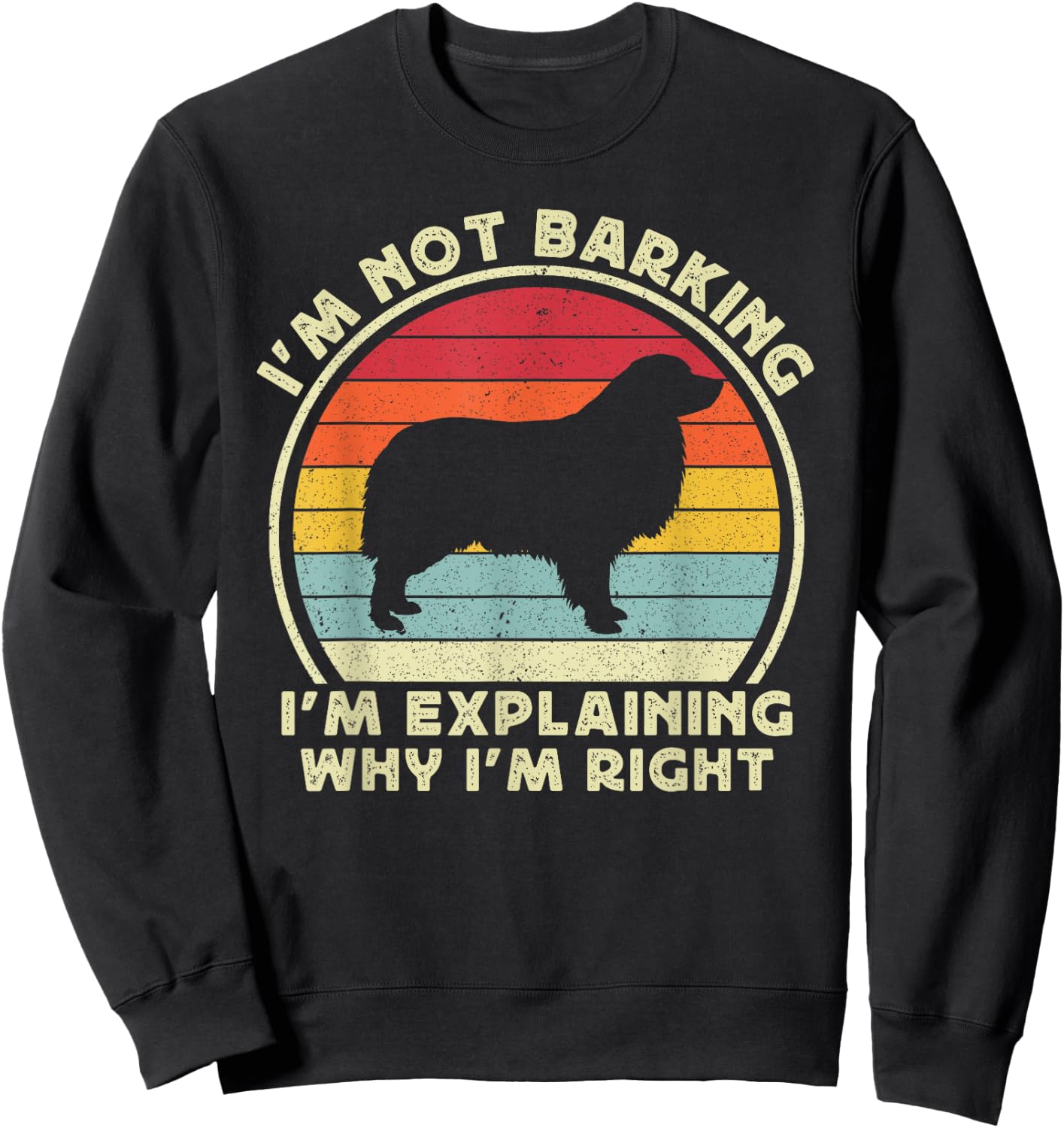 Funny Aussie Dog Red Blue Merle Australian Shepherd Dad Mom Sweatshirt - Sweatshirt | Black