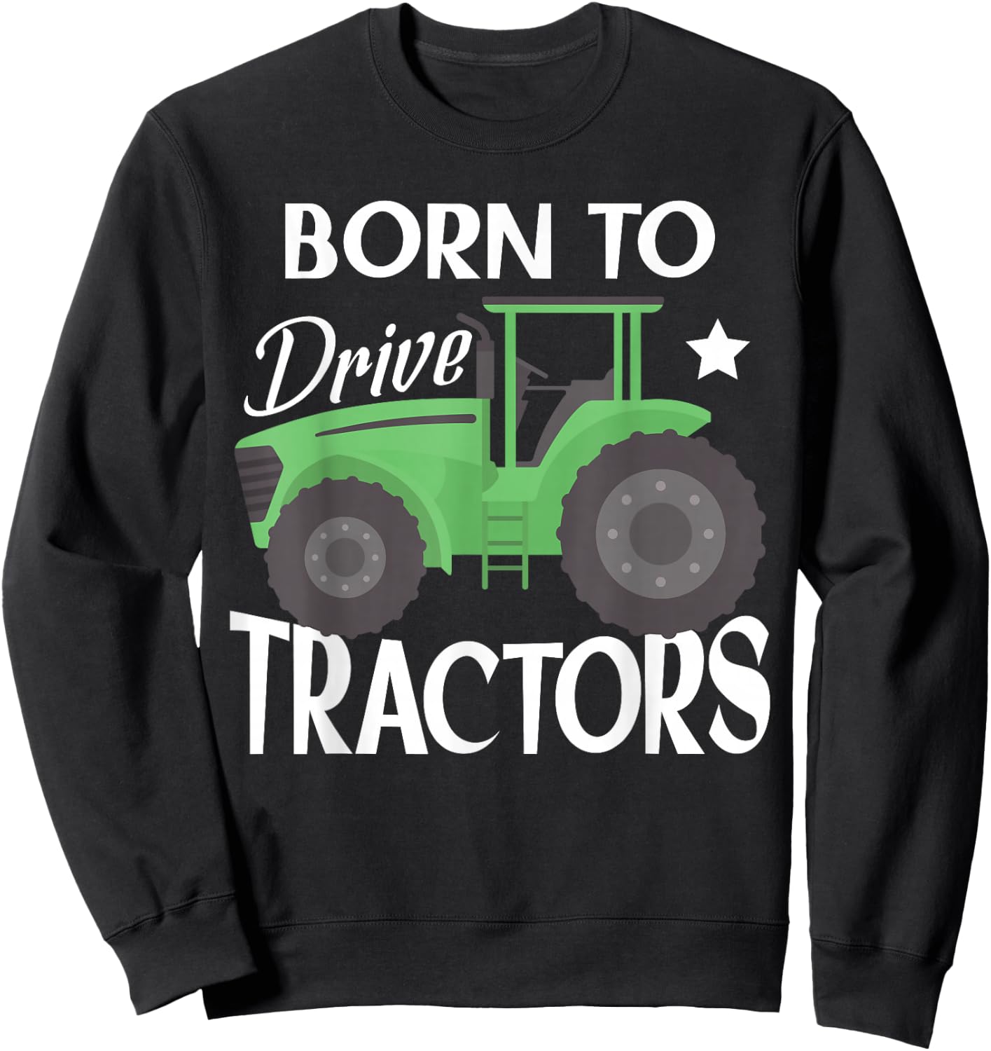 Funny Children Farming Farm Tractor Sweatshirt - Sweatshirt | Black