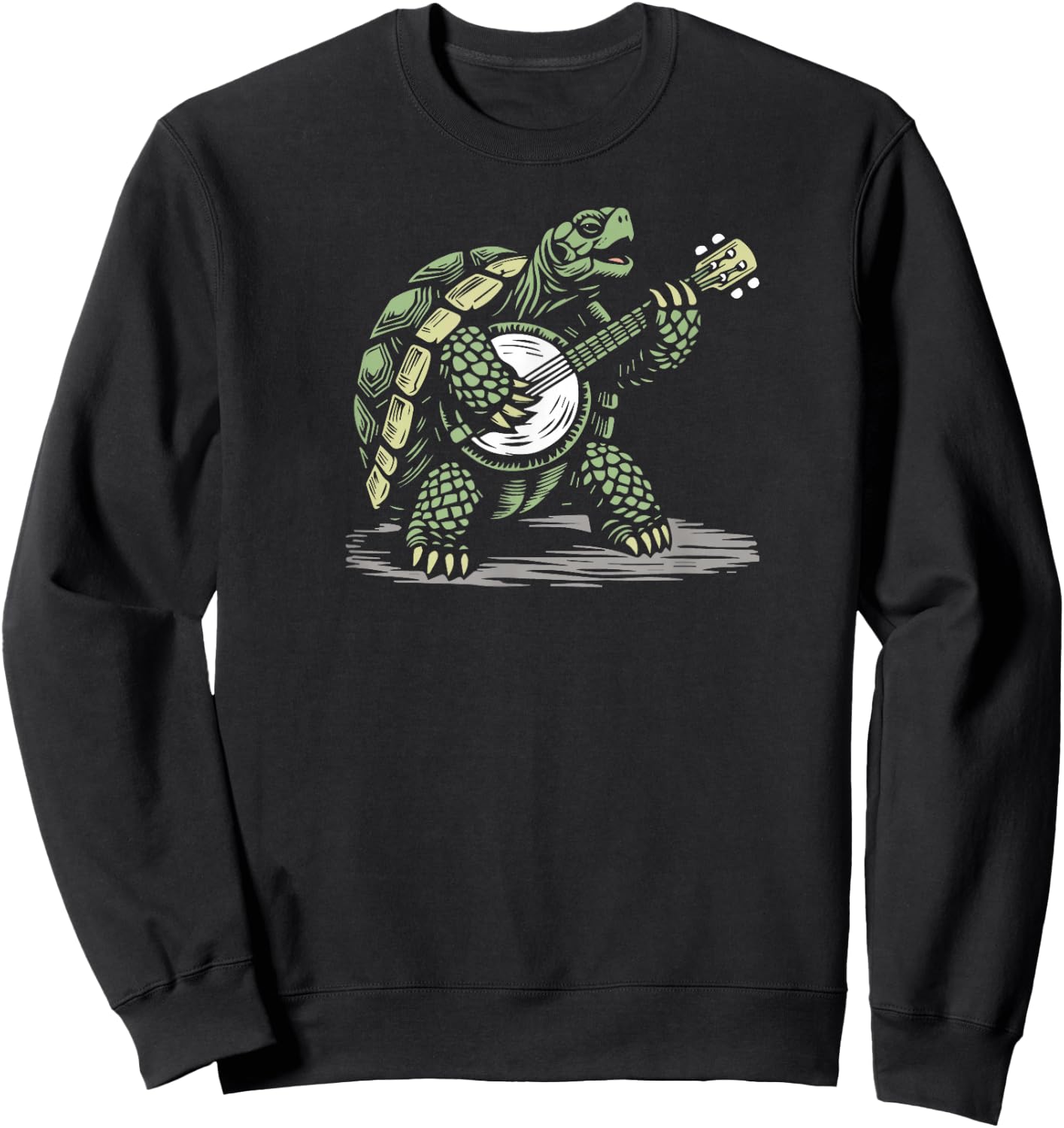 Tortoise Banjo Turtle Picker Sweatshirt - Sweatshirt | Black