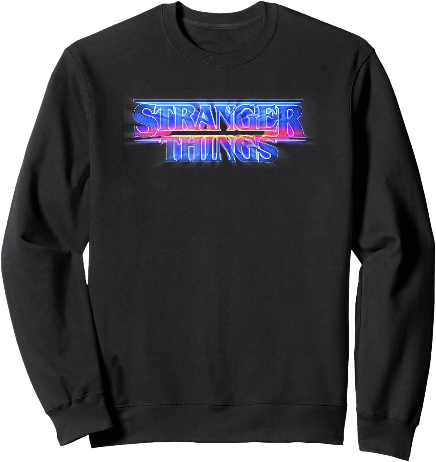 Stranger Things 80's TV Retro Title Logo Sweatshirt - Sweatshirt | Black
