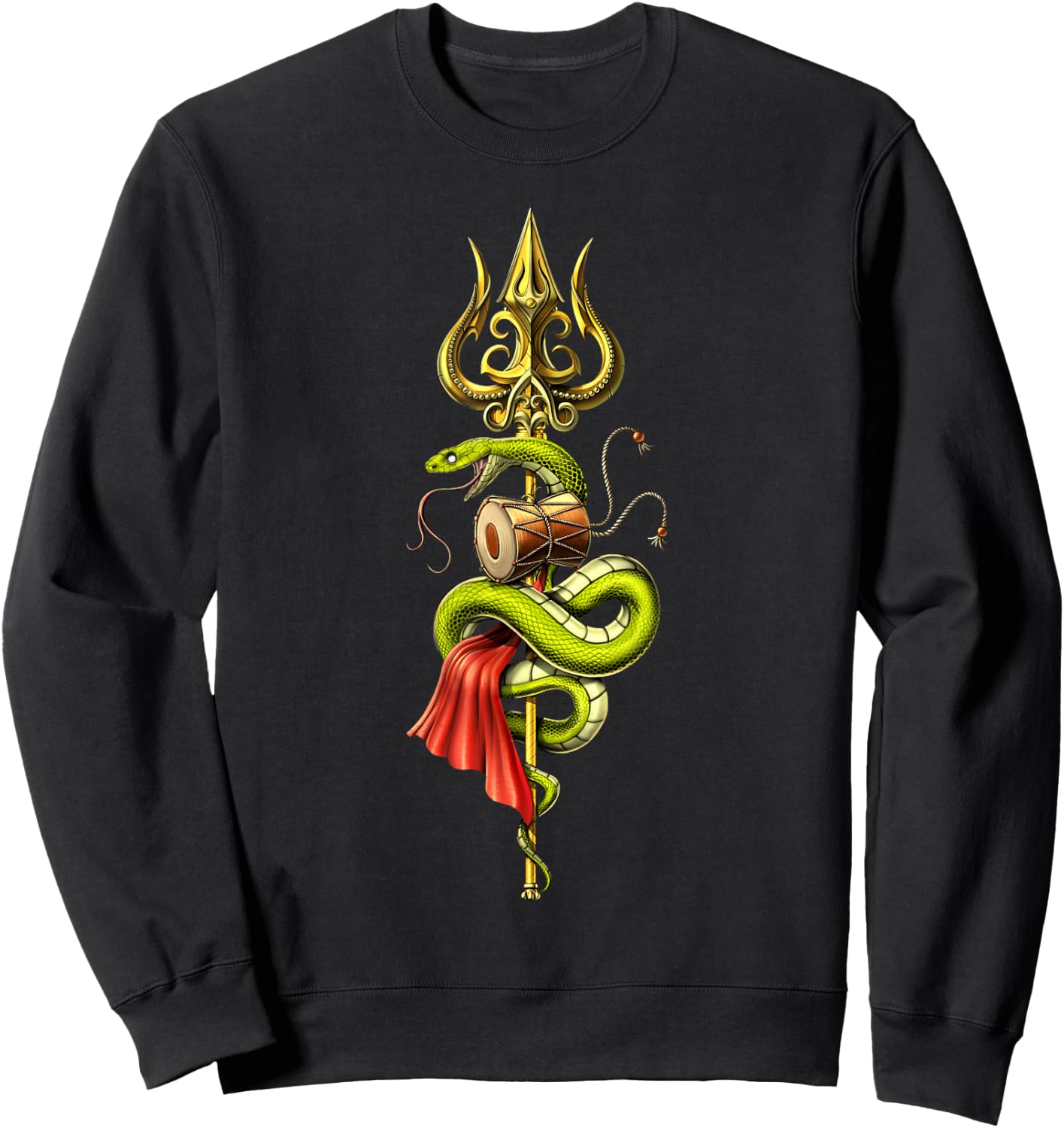 Lord Shiva Trident Hindu God Hinduism Sweatshirt - Sweatshirt | Black