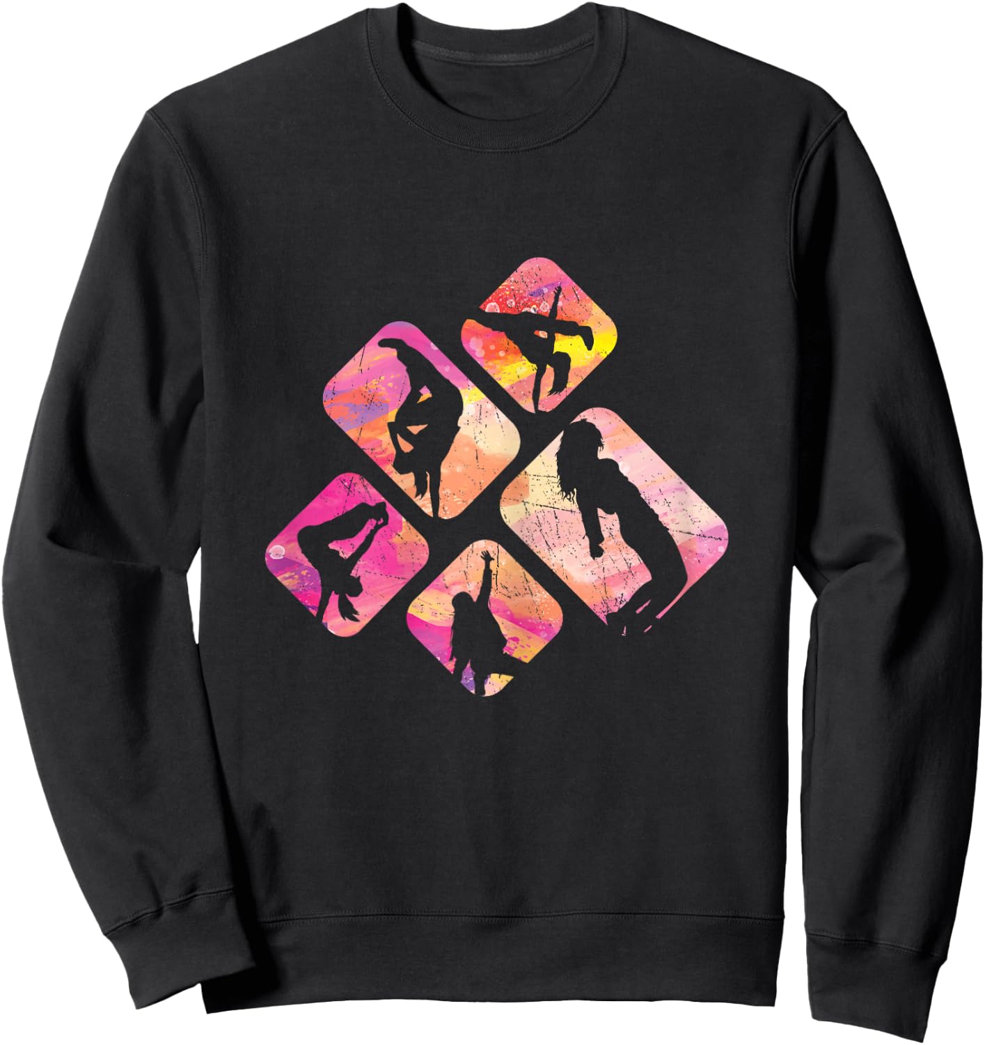 Girls Breakdance Gear Breakdancing Class Retro Breakdancer Sweatshirt - Sweatshirt | Black