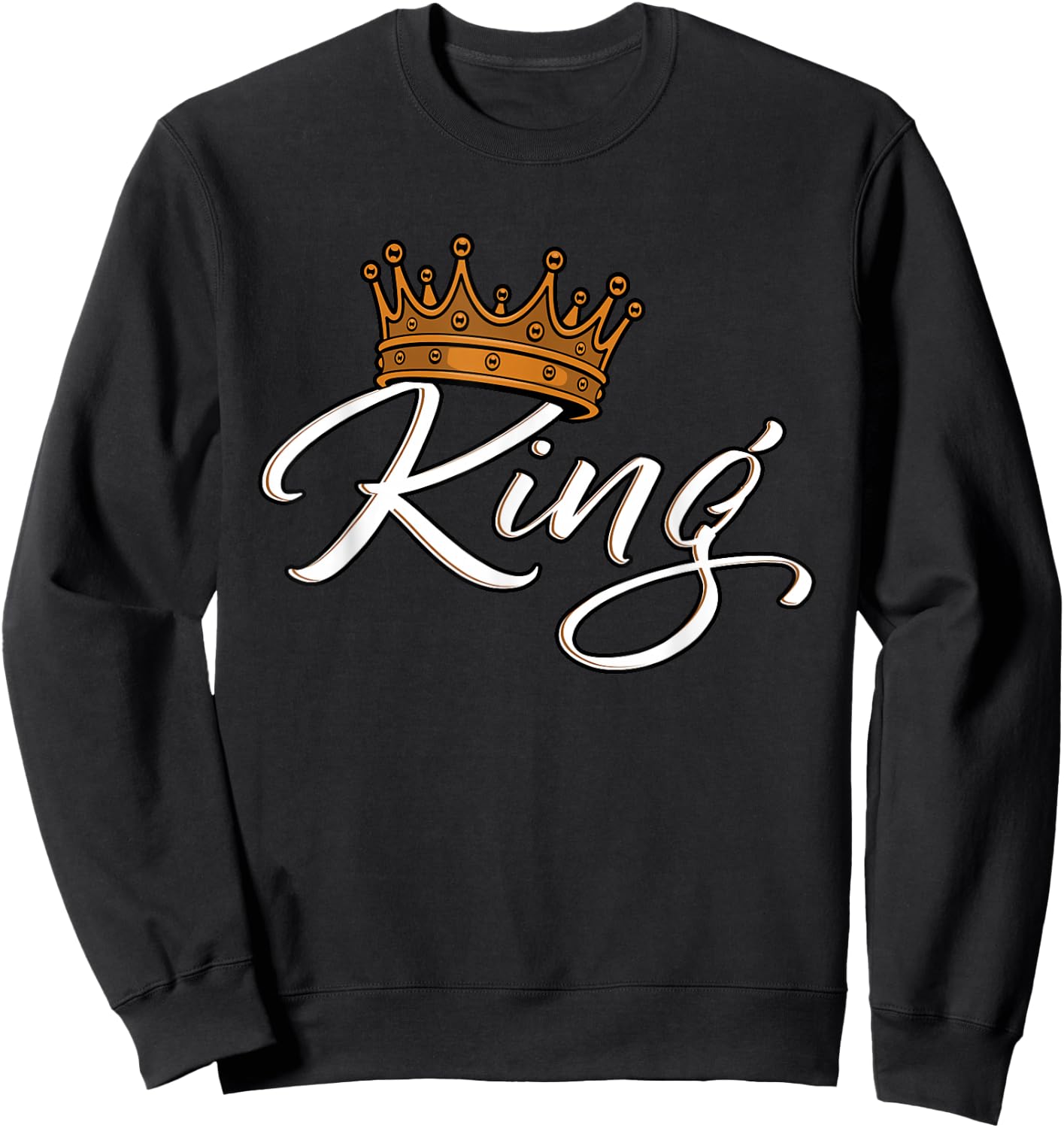 Crown with writing KING Sweatshirt - Sweatshirt | Black