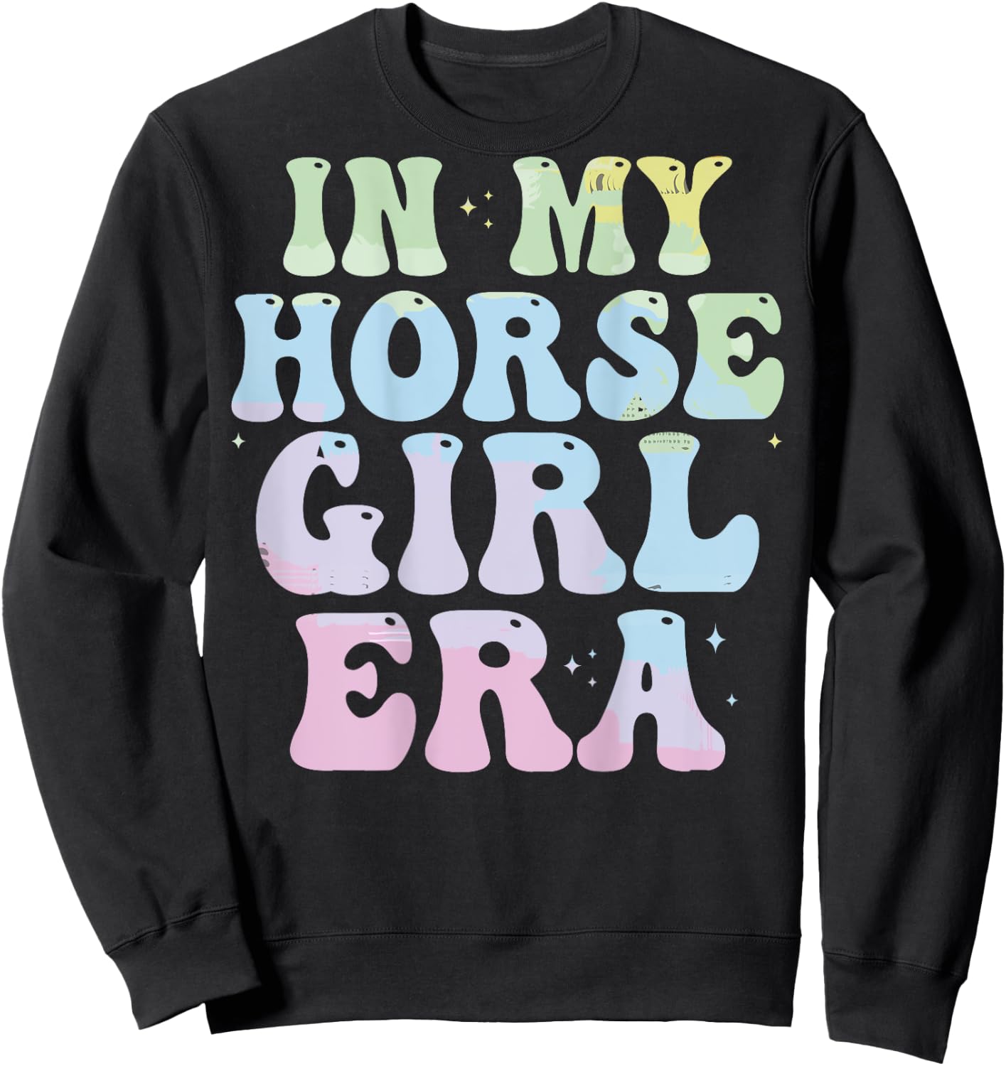 In my horse girl era Equestrian Horse Riding girls (on back) Sweatshirt - Sweatshirt | Black