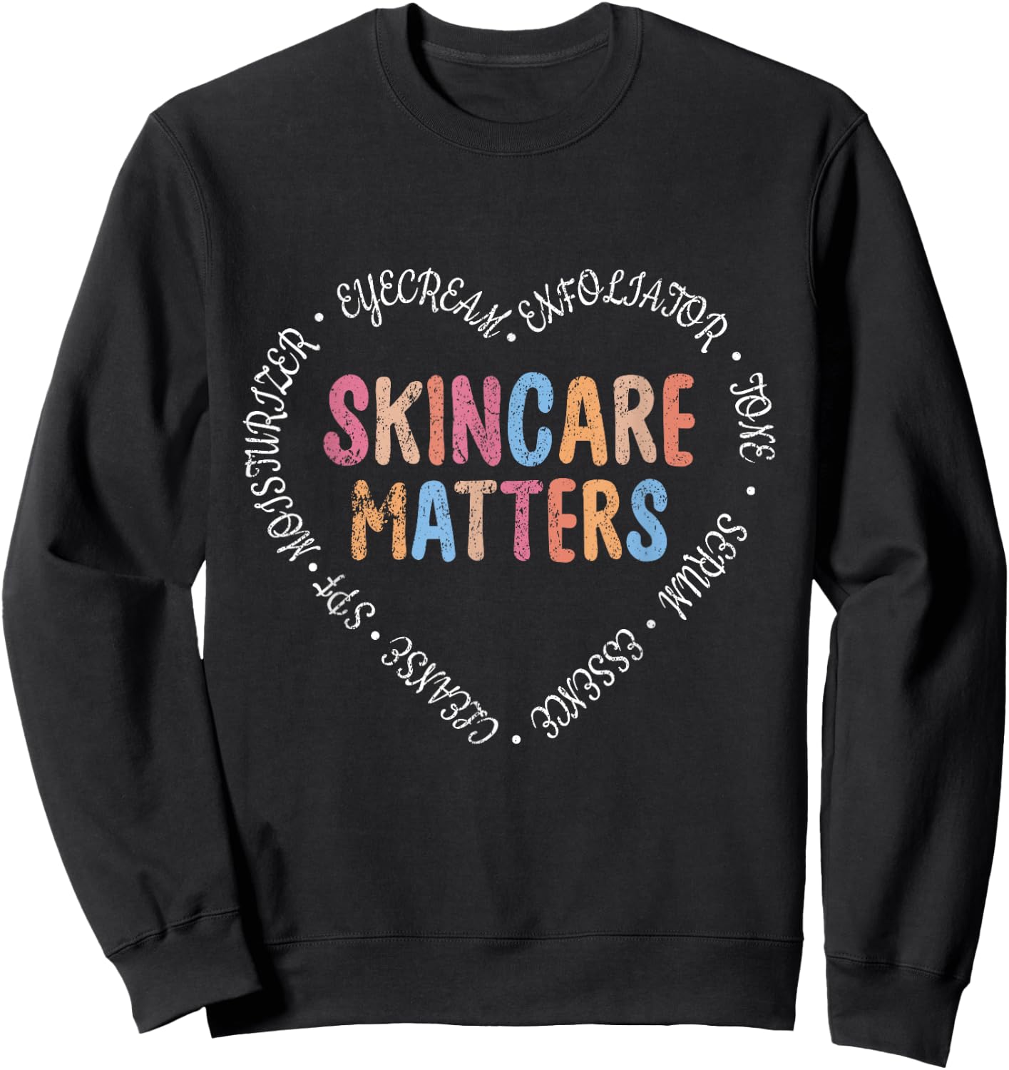 Vintage Skincare Matters Skin Esthetician Retro Skincare Sweatshirt - Sweatshirt | Black