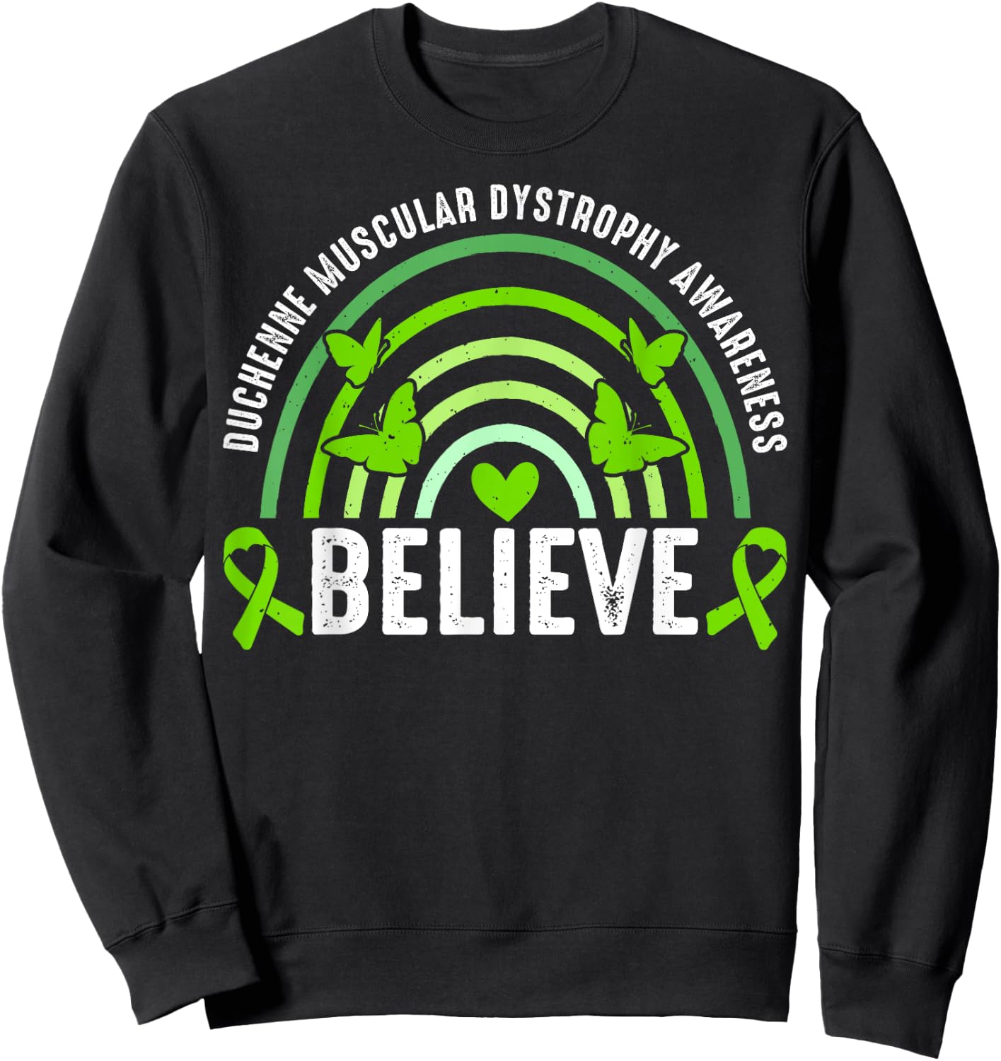 Duchenne Muscular Dystrophy Awareness Wear Green For Nephew Sweatshirt - Sweatshirt | Black