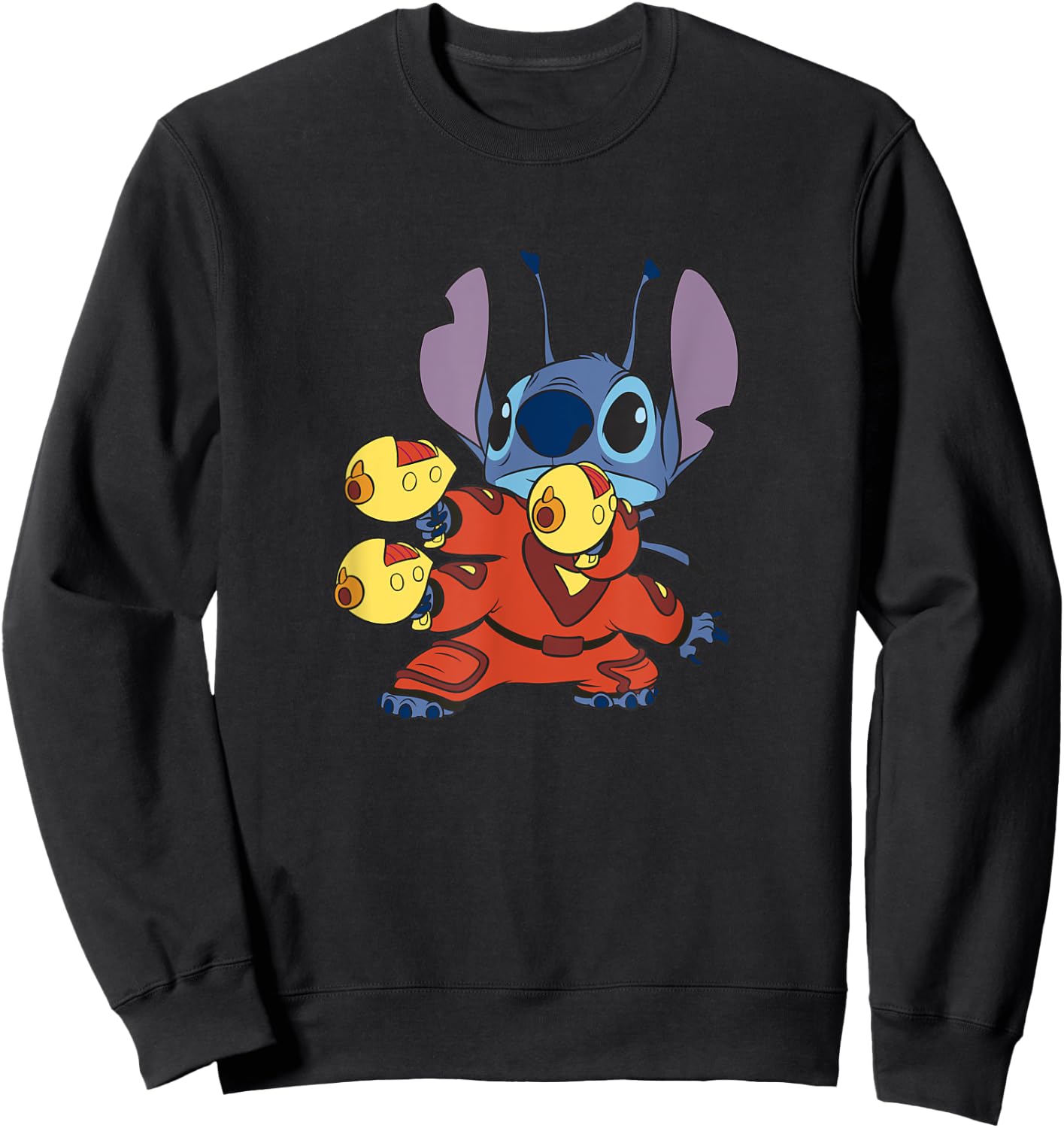Disney Lilo & Stitch Experiment 626 Ready To Fight Portrait Sweatshirt - Sweatshirt | Black