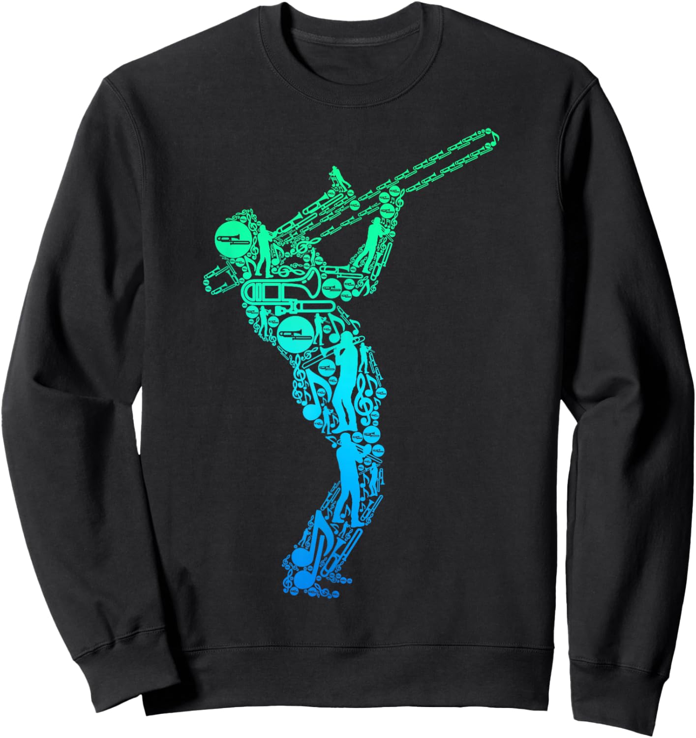 Trombone Trombone Player for Children and Men Sweatshirt - Sweatshirt | Black