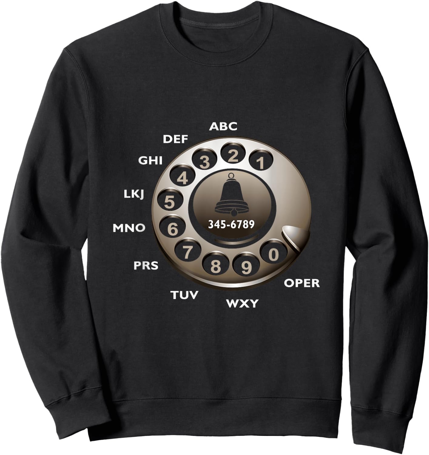 Retro Rotary Dial Phone Easy DIY Halloween Costume Sweatshirt - Sweatshirt | Black