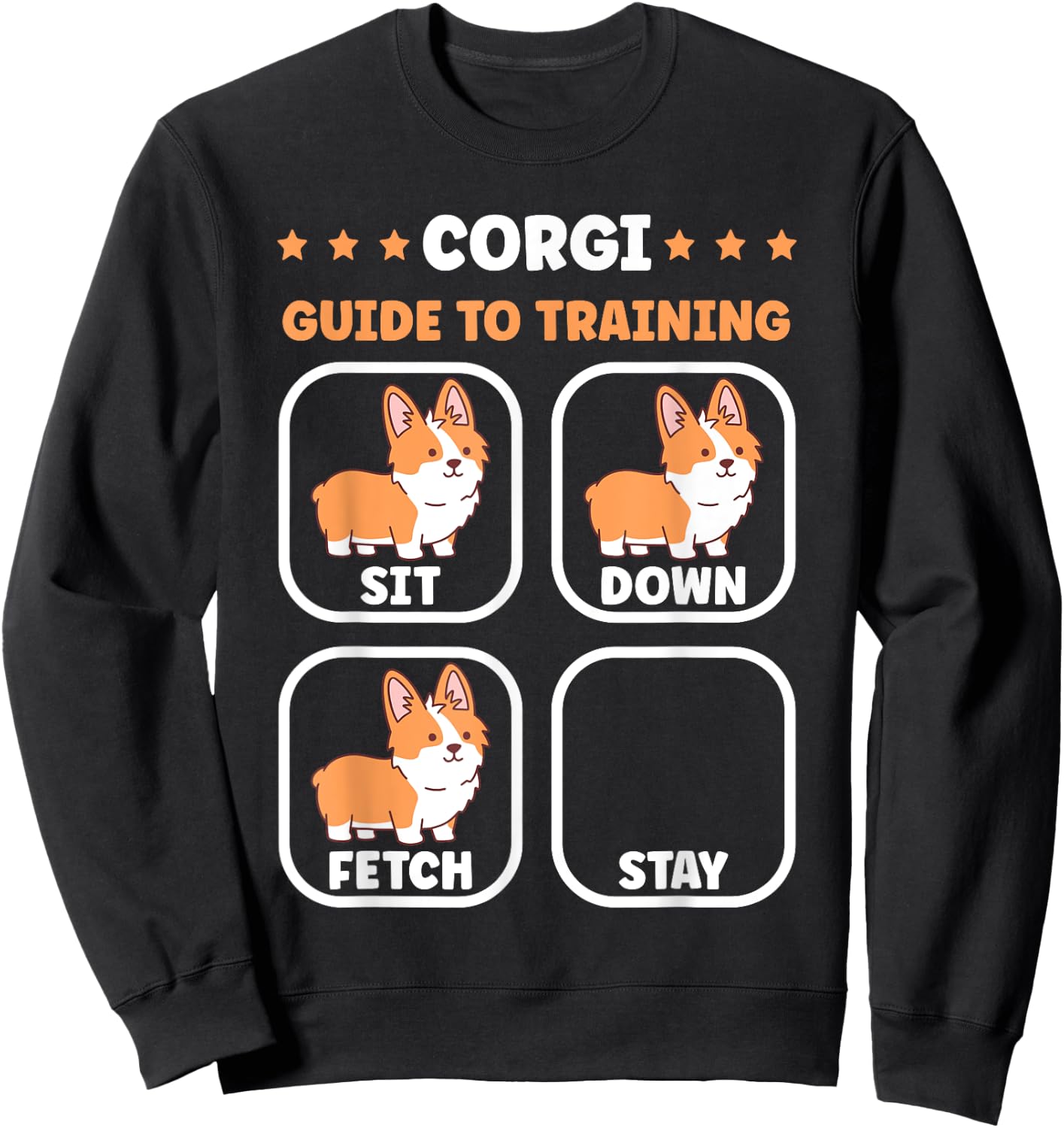 Funny Corgi Guide to trainig Dog Owner Corgi Women Girls Kids Sweatshirt - Sweatshirt | Black