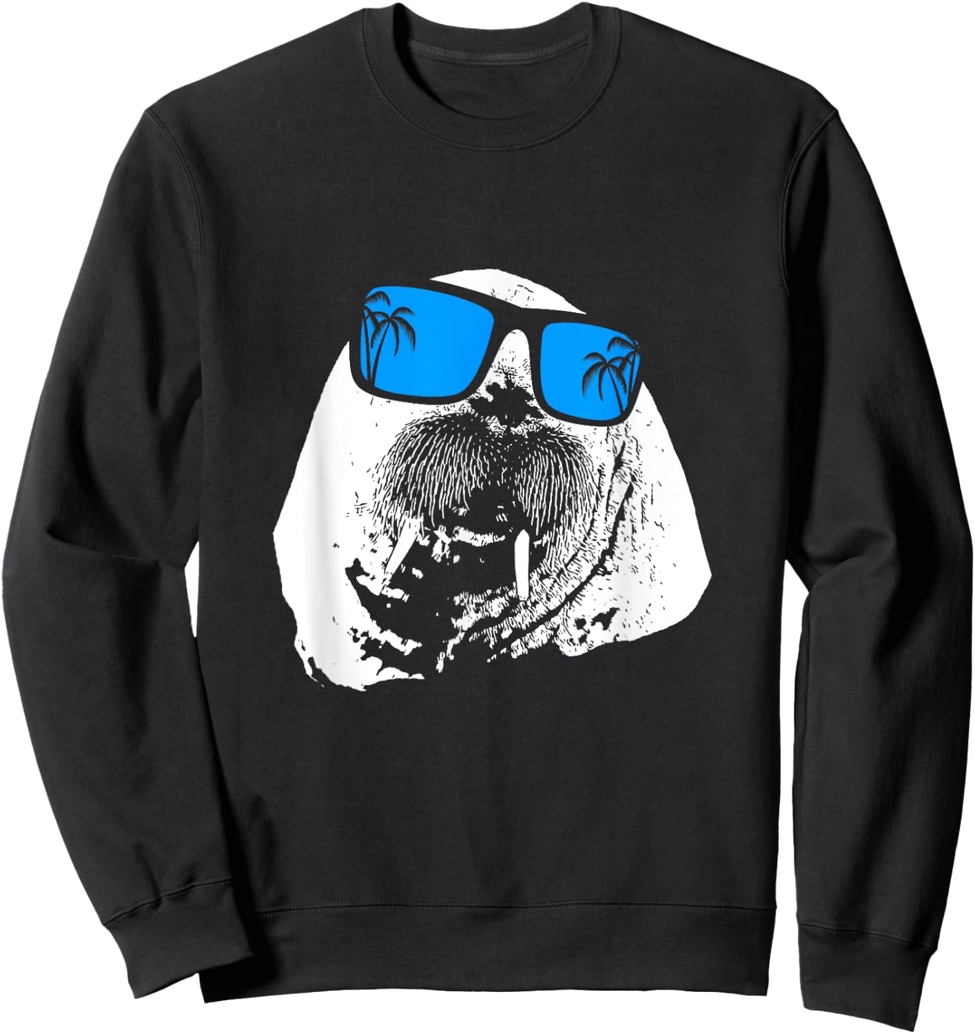 Walrus Ocean Nature Fans Sunglasses Music Animal Lovers Sweatshirt - Sweatshirt | Black