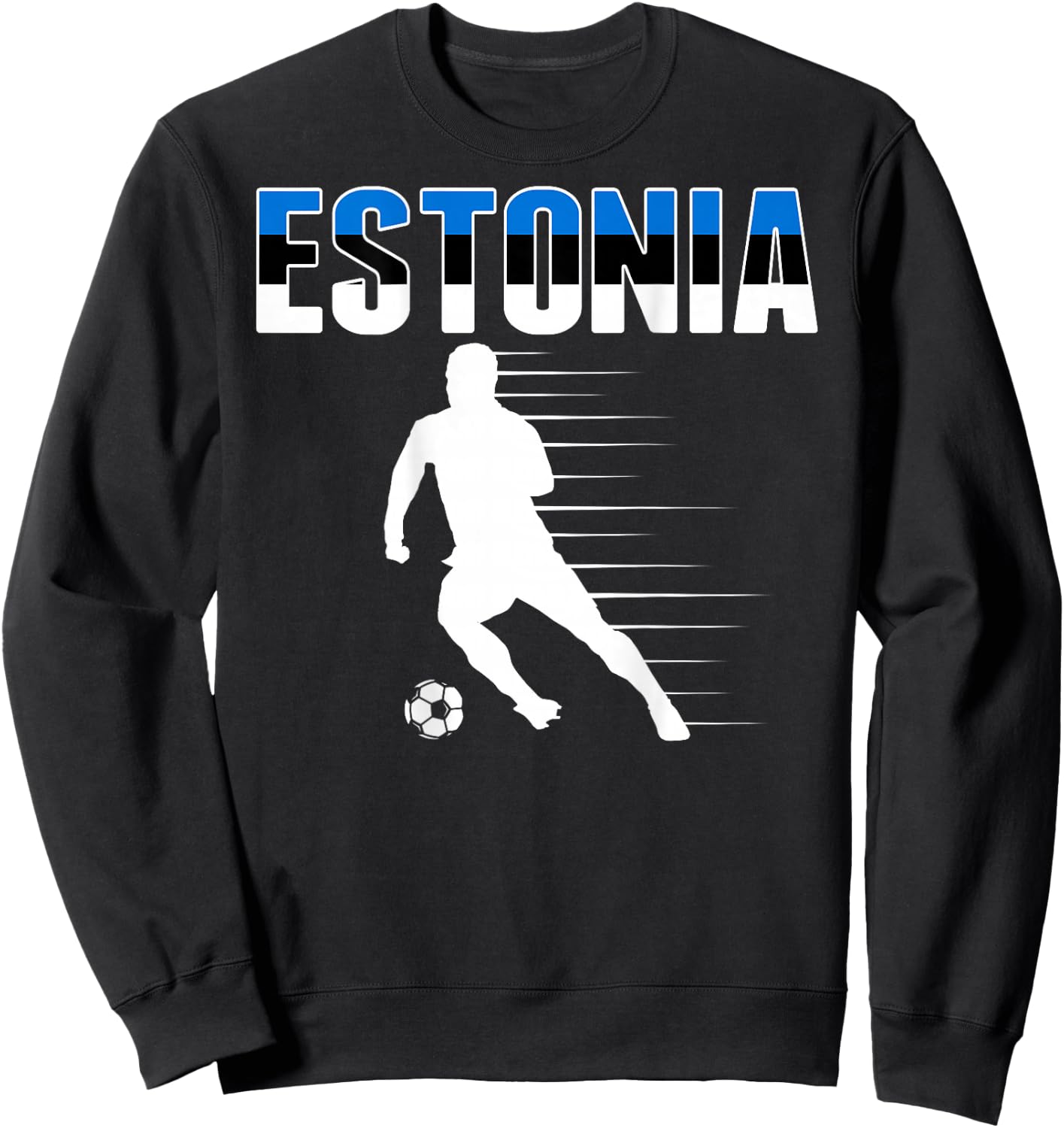 Estonia Soccer Lovers Jersey Estonian Flag Football Players Sweatshirt - Sweatshirt | Black
