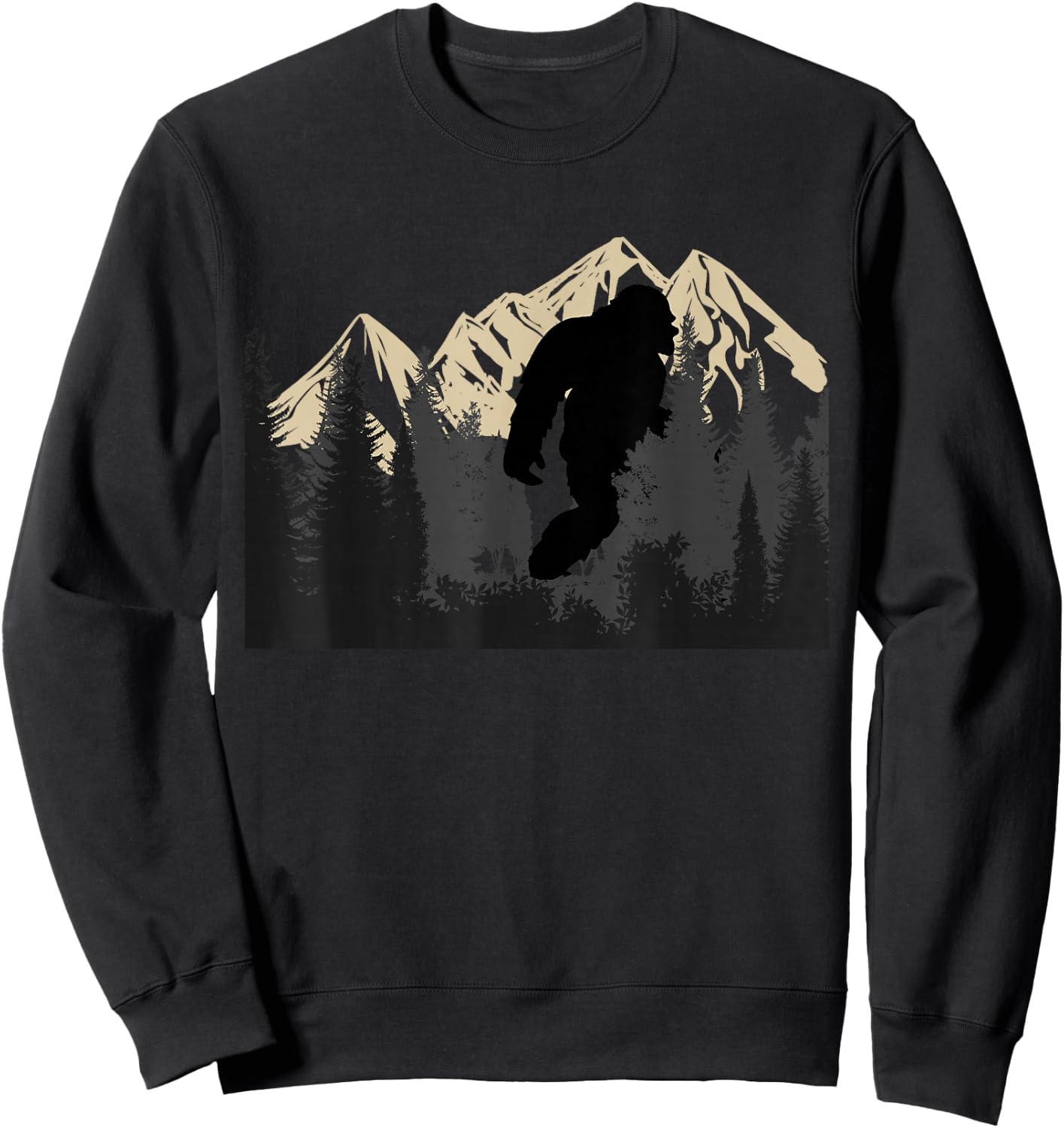 Bigfoot Sasquatch Design Women and Men Trip Hiking lovers Sweatshirt - Sweatshirt | Black