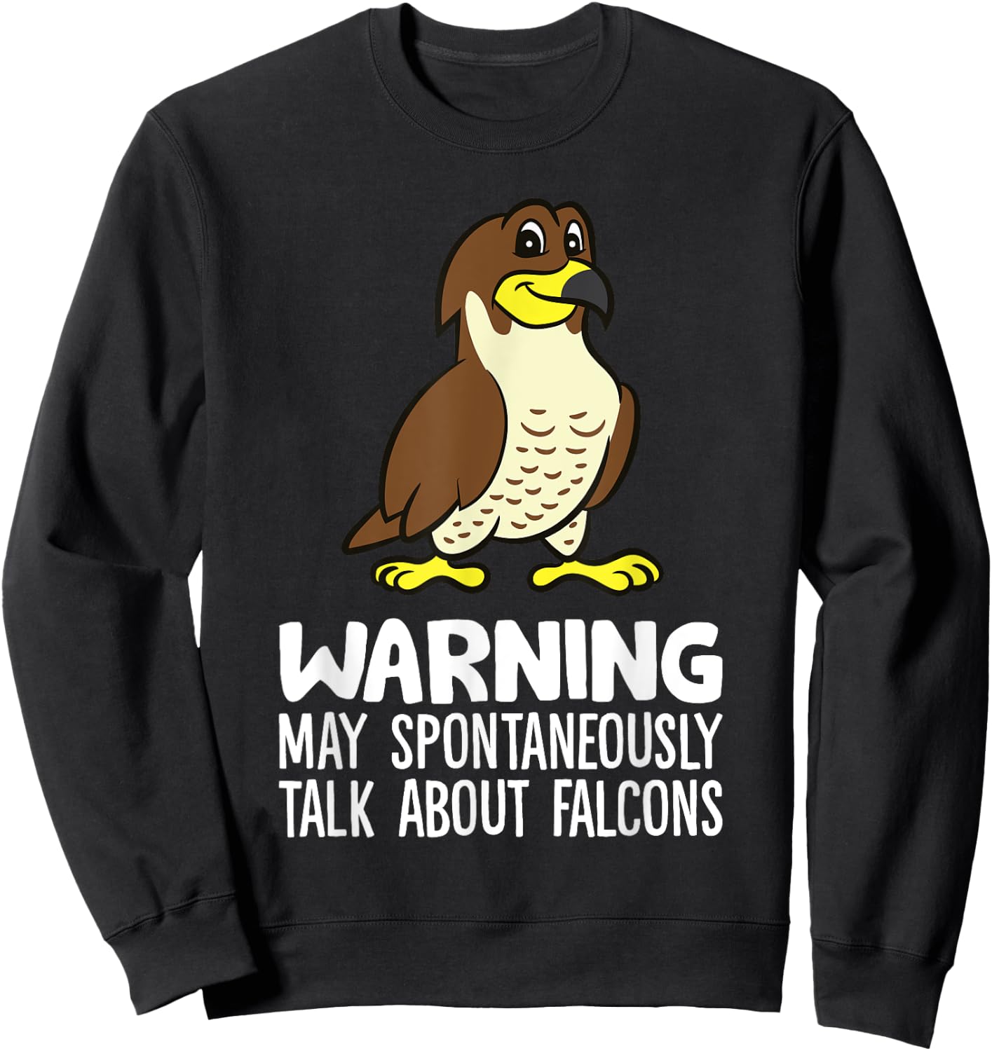 Falconry Warning May Spontaneously Talk About Falcons Sweatshirt - Sweatshirt | Black