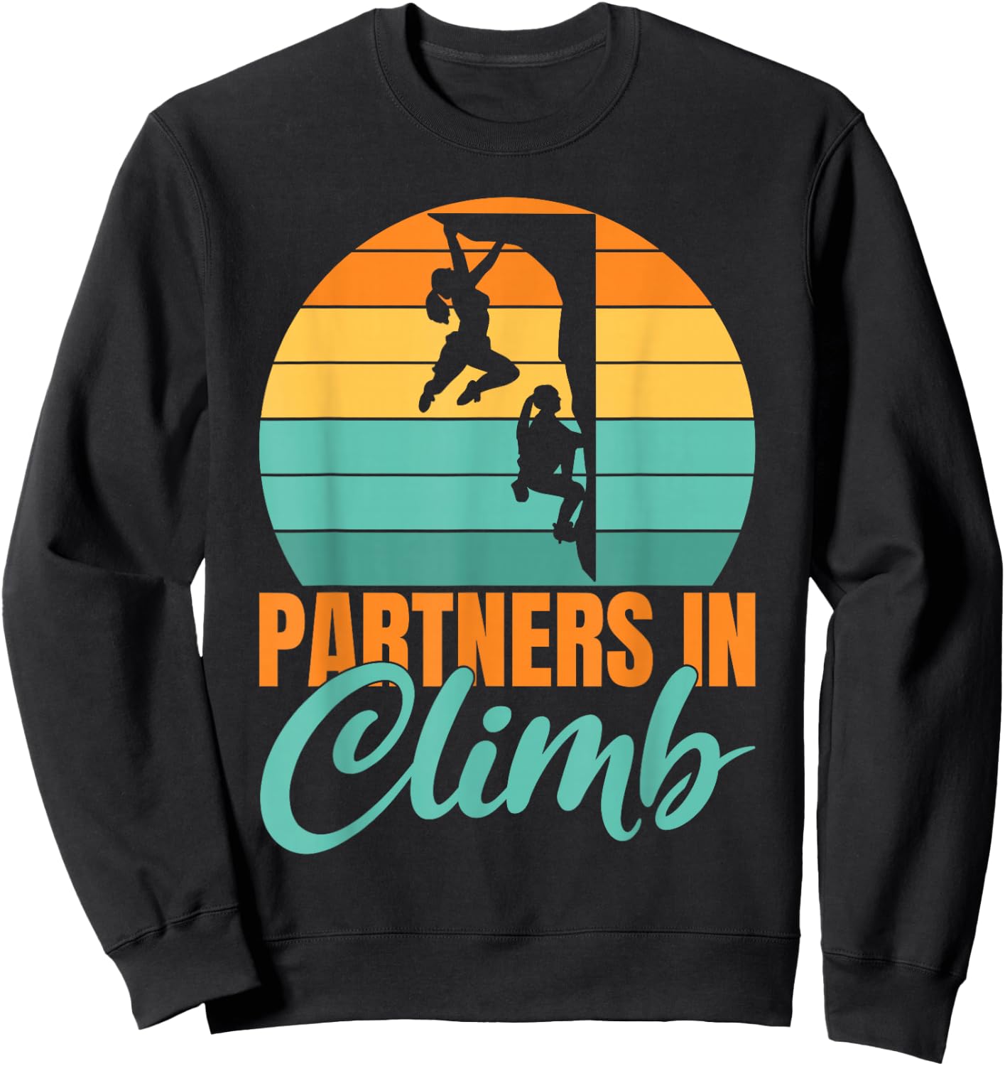 Partners in Climb Couple Relationship Tree Rock Climber Sweatshirt - Sweatshirt | Black