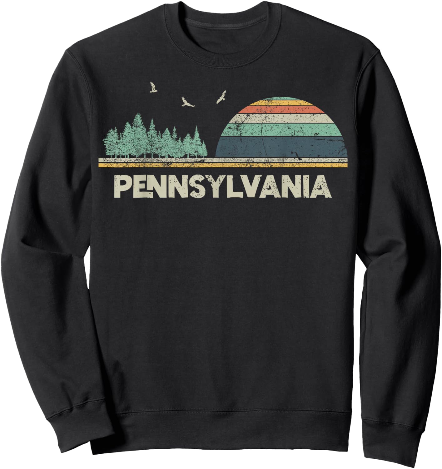 Pennsylvania Keystone State Philadelphia Pittsburgh Sweatshirt - Sweatshirt | Black