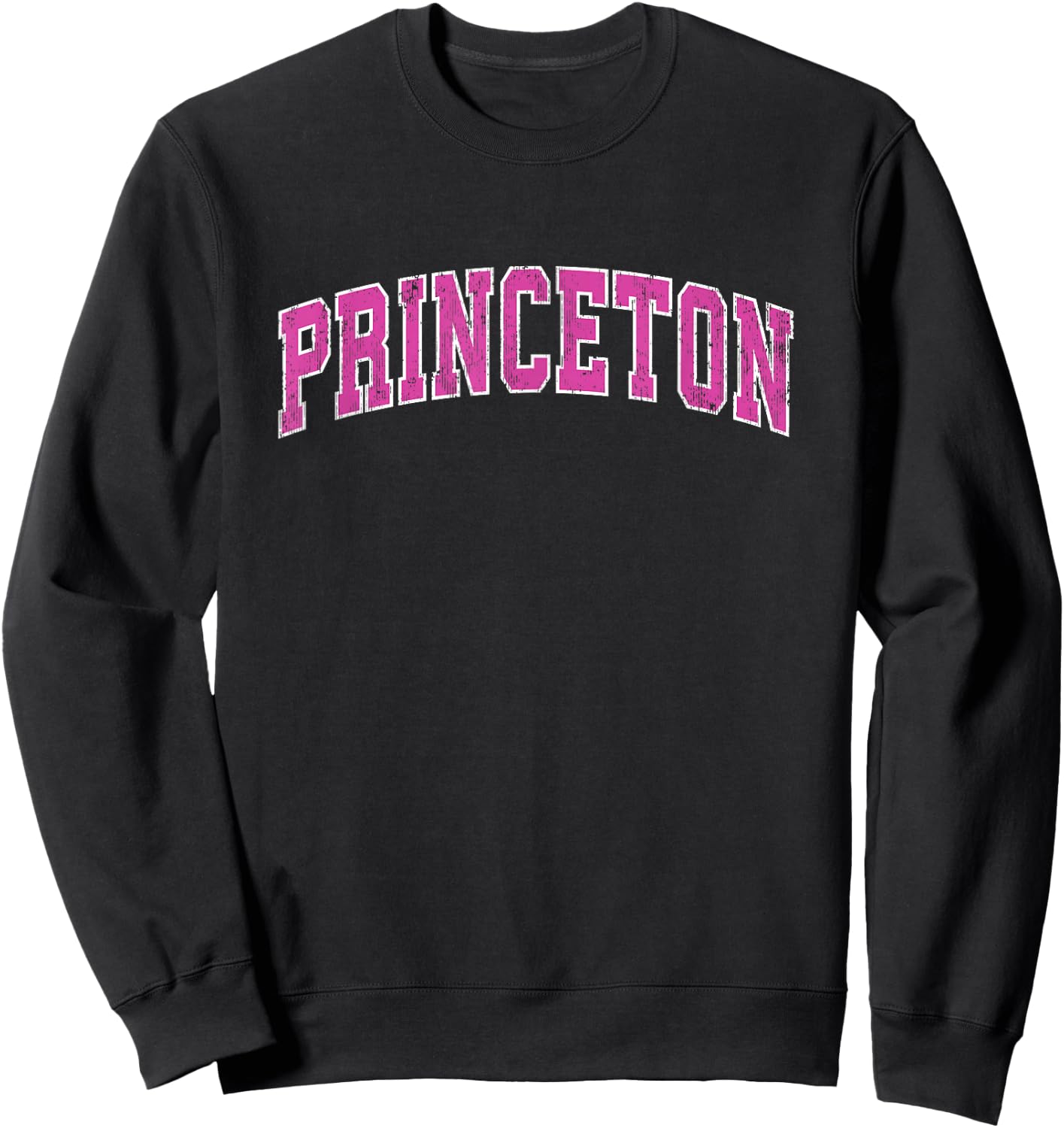 Princeton New Jersey NJ Vintage Sports Design Pink Design Sweatshirt - Sweatshirt | Black