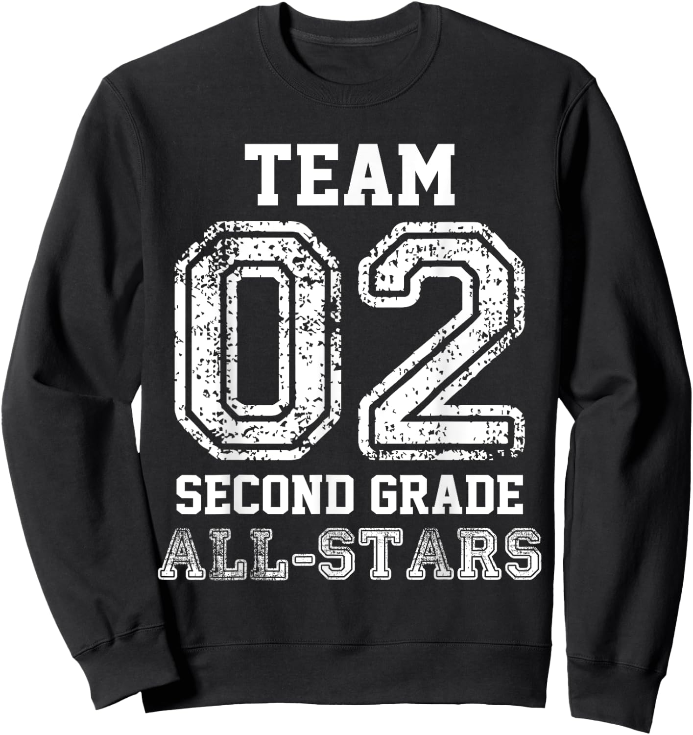 School Team 2nd Grade All-Stars Sports Jersey Sweatshirt - Sweatshirt | Black