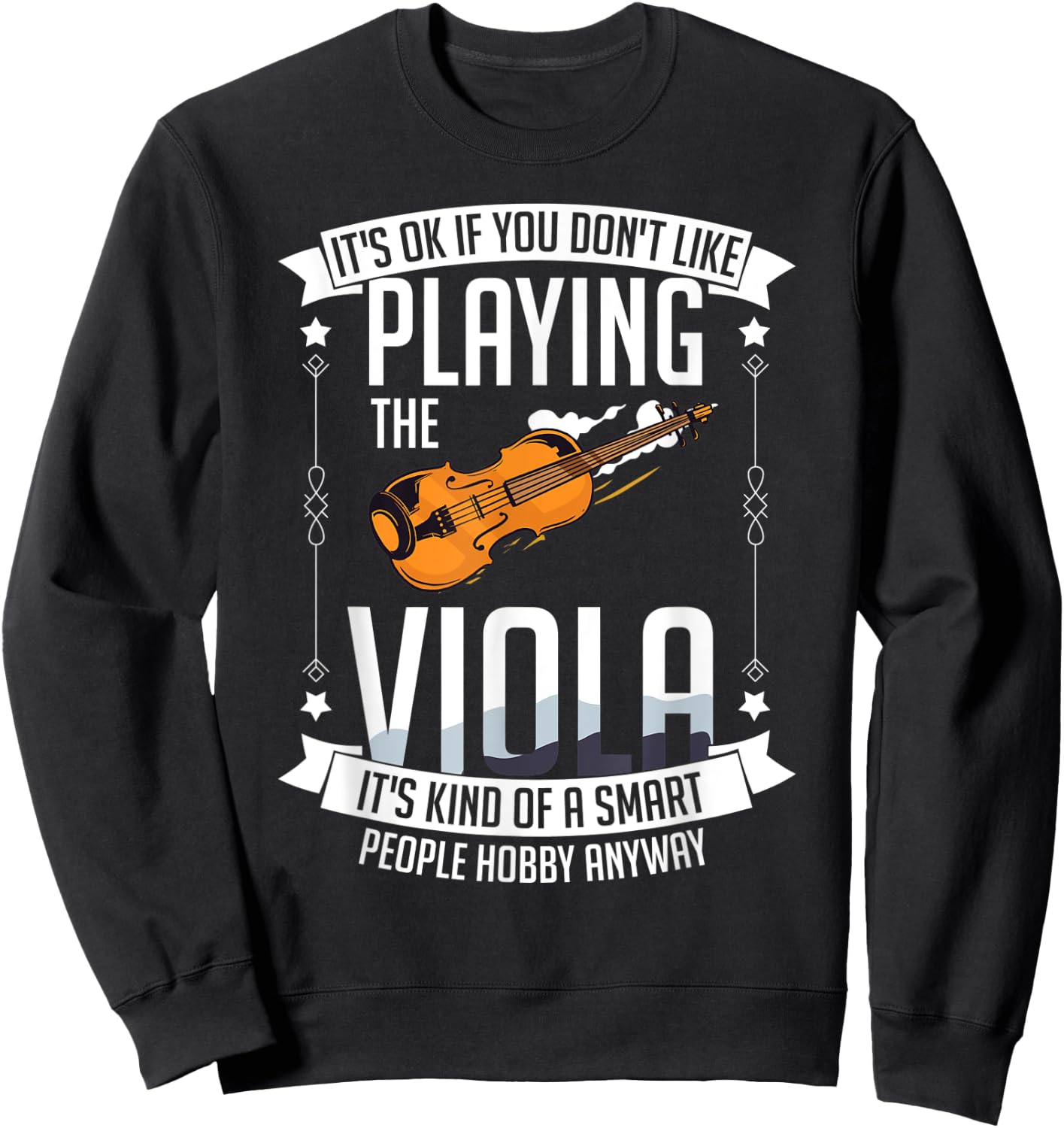 Viola Instrument Music Notes Player Lesson Beginner Sweatshirt - Sweatshirt | Black