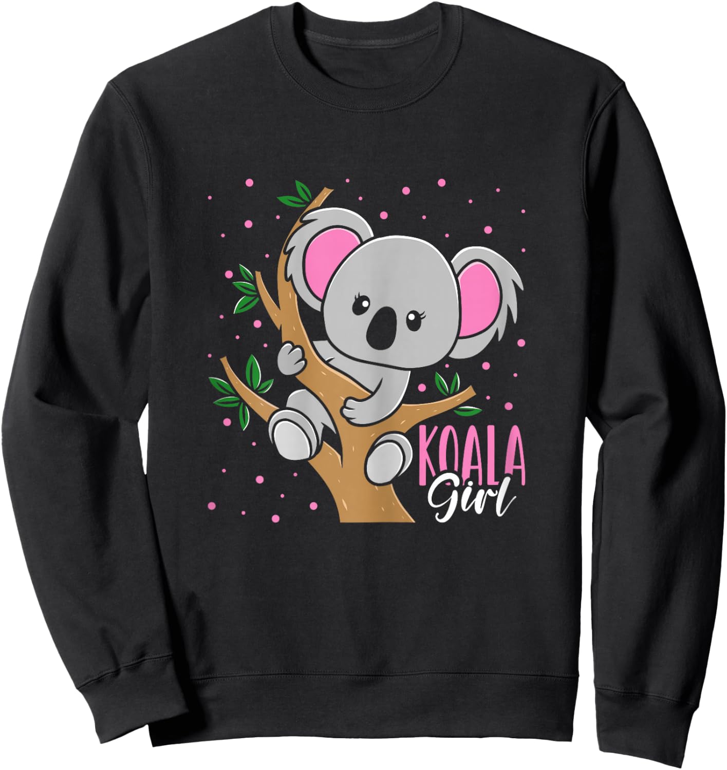 Kids Funny Koala Bear Girl Sweatshirt - Sweatshirt | Black
