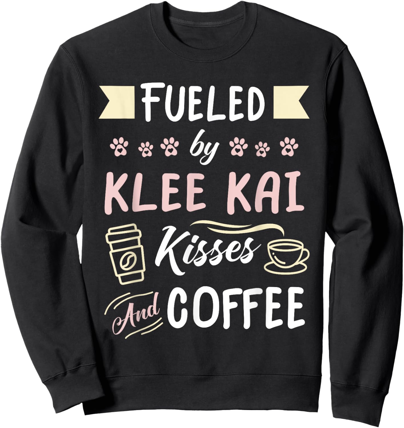 Funny Alaskan Klee Kai Mom Coffee Lover Sweatshirt - Sweatshirt | Black