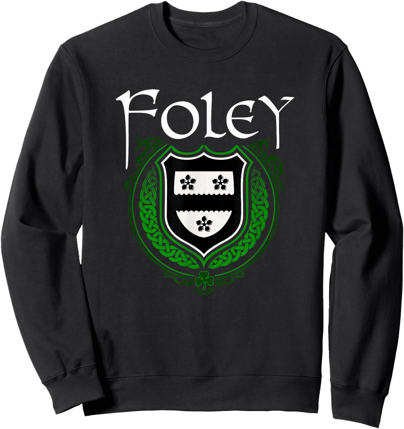 Foley Surname Irish Clan Tartan Badge Ireland Sweatshirt - Sweatshirt | Black