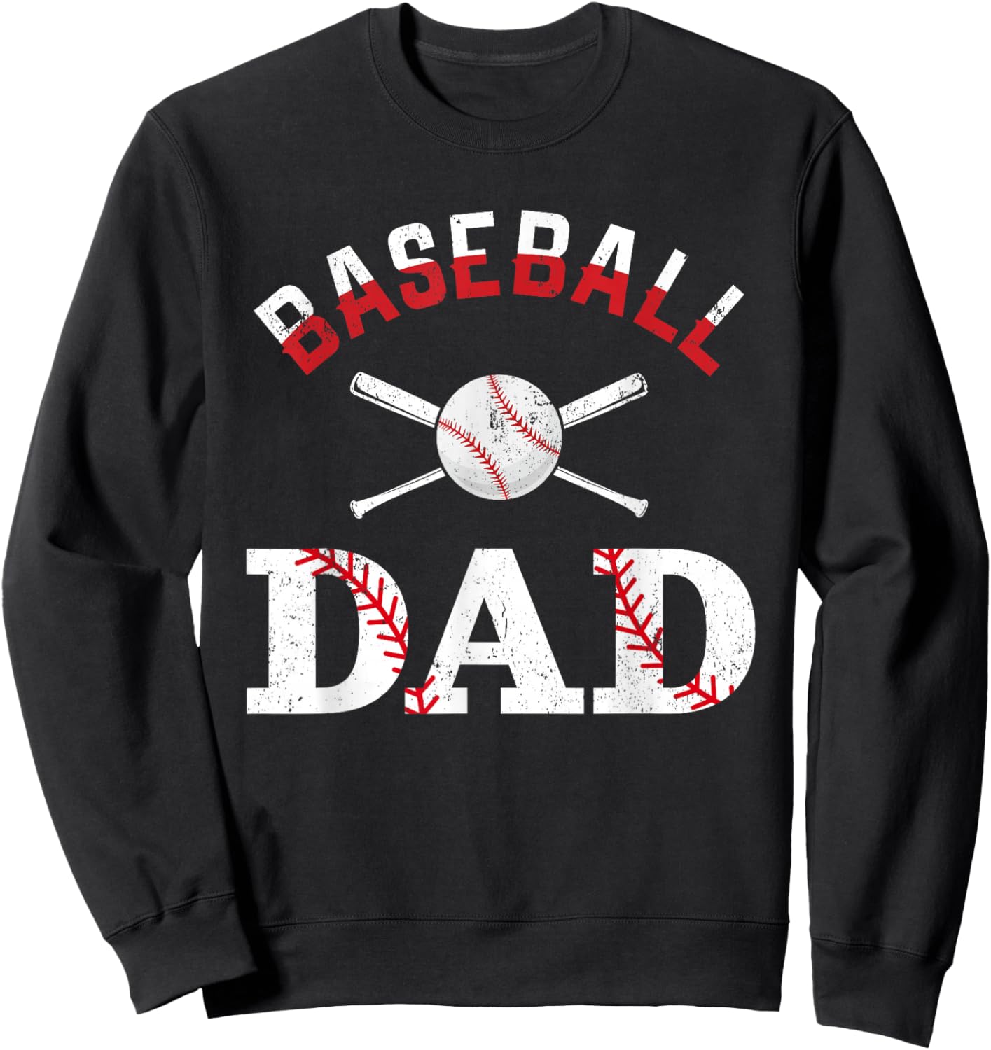 Baseball Dad Happy Fathers Day Shirts Boys Kid Sweatshirt - Sweatshirt | Black