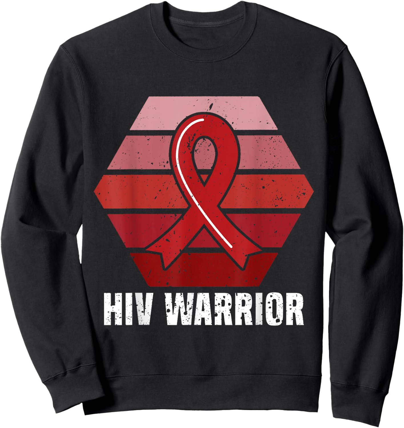 HIV Warrior Aids Awareness Month Support Sweatshirt - Sweatshirt | Black
