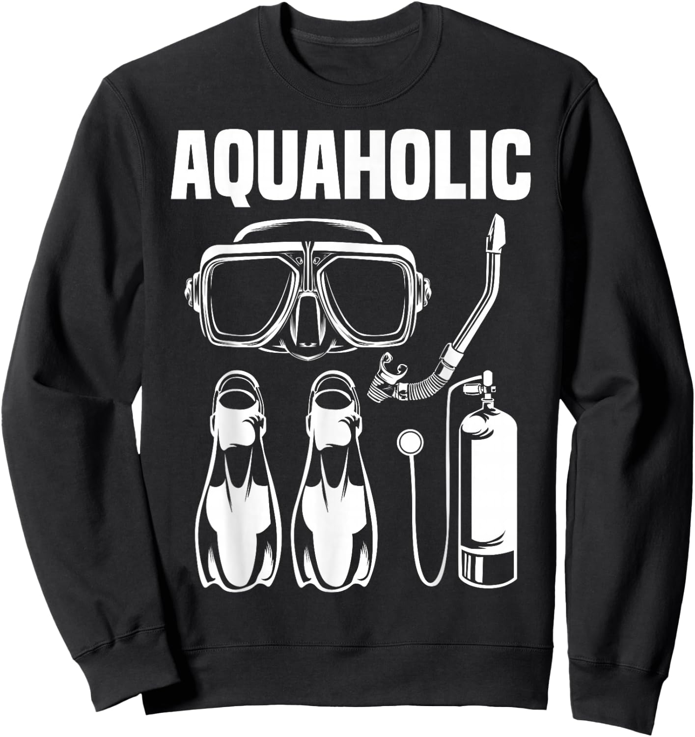 Cool Scuba Diving Themed Design Women Scuba Dive Sweatshirt - Sweatshirt | Black