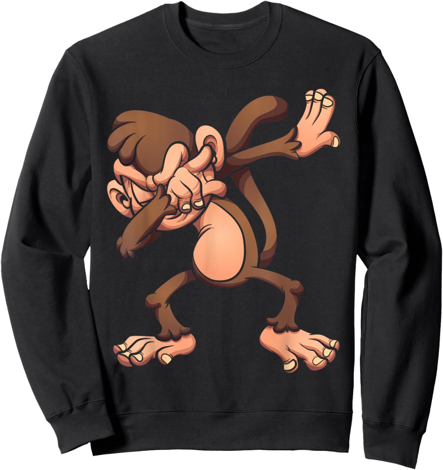 Monkey Dabbing - Animal Zoo Lover Zookeeper Primate Zoology Sweatshirt - Sweatshirt | Black