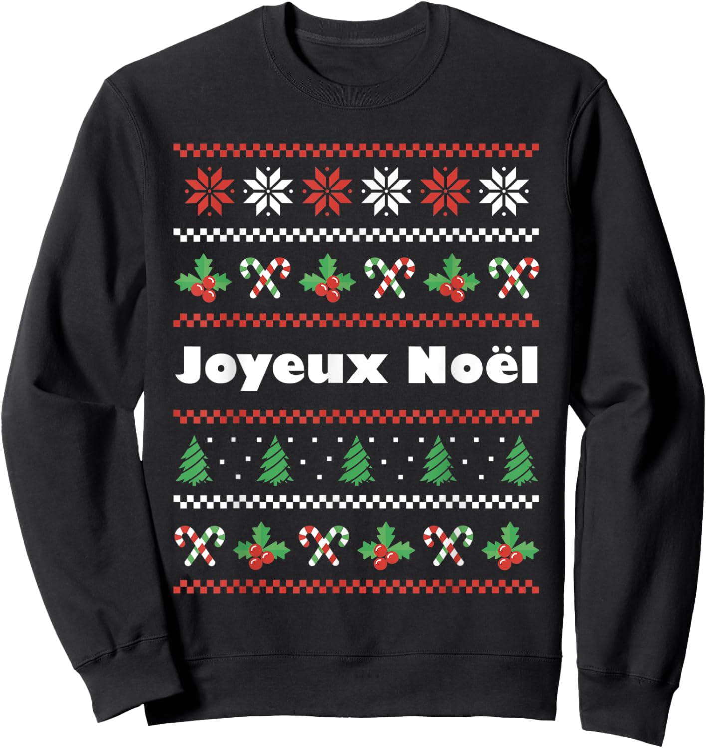 Joyeux Noel French Christmas Sweatshirt - Sweatshirt | Black