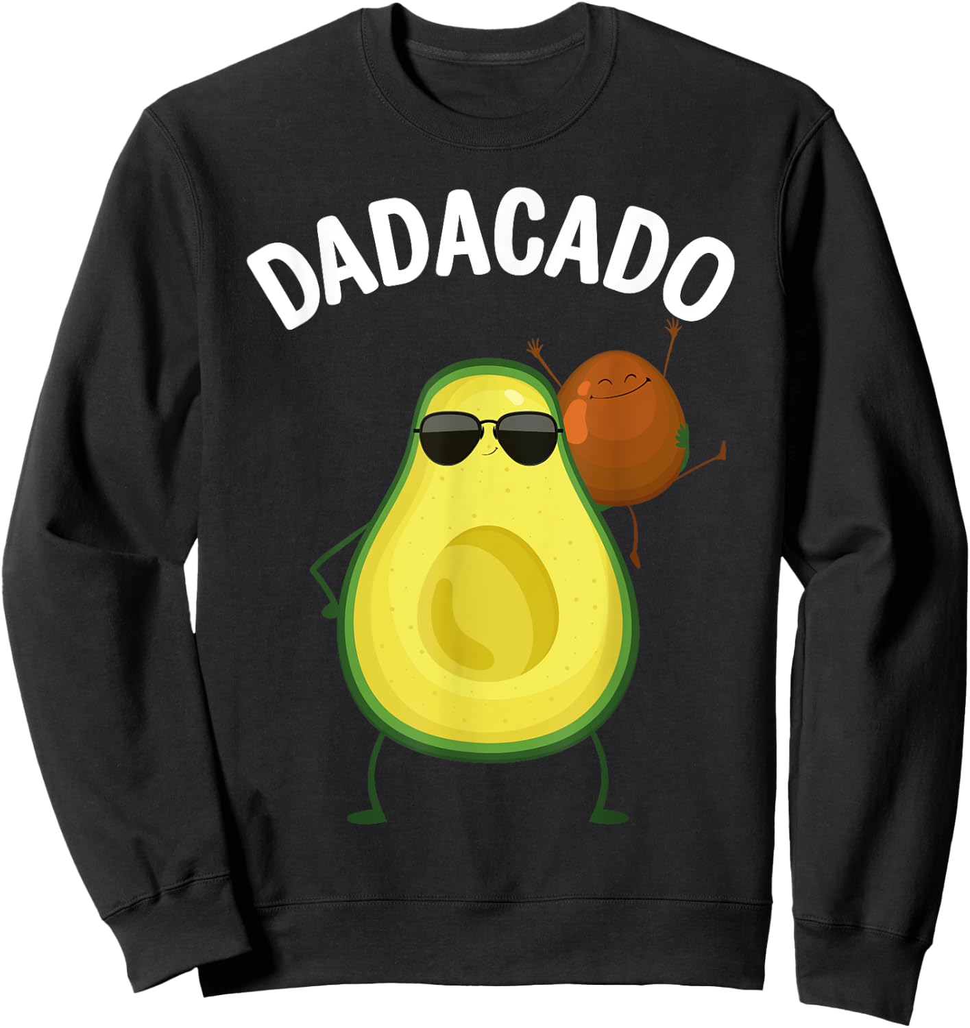 Cute Avocado Design For Dad Men Fruit Avocado Pear Lovers Sweatshirt - Sweatshirt | Black