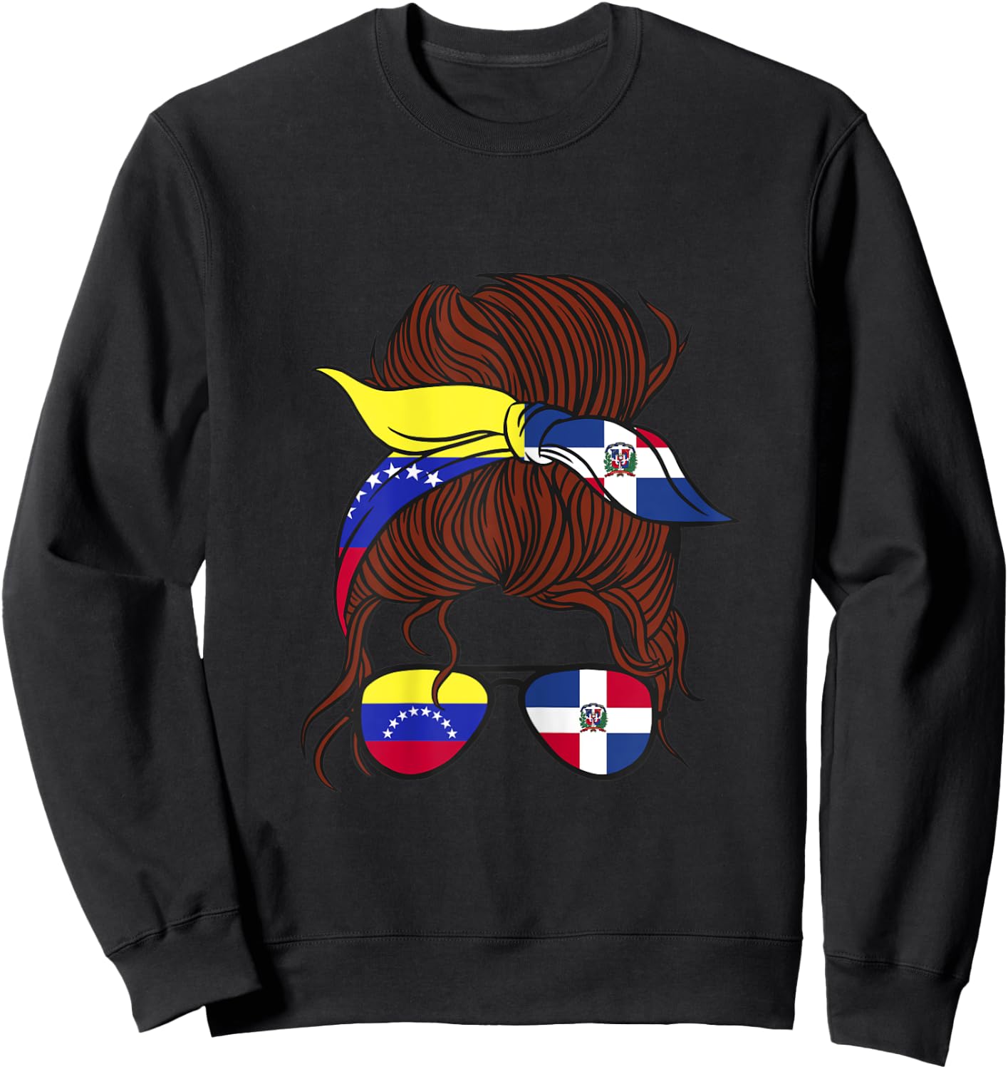 Venezuela and Dominican Mix Half Venezuelan half Dominican Sweatshirt - Sweatshirt | Black