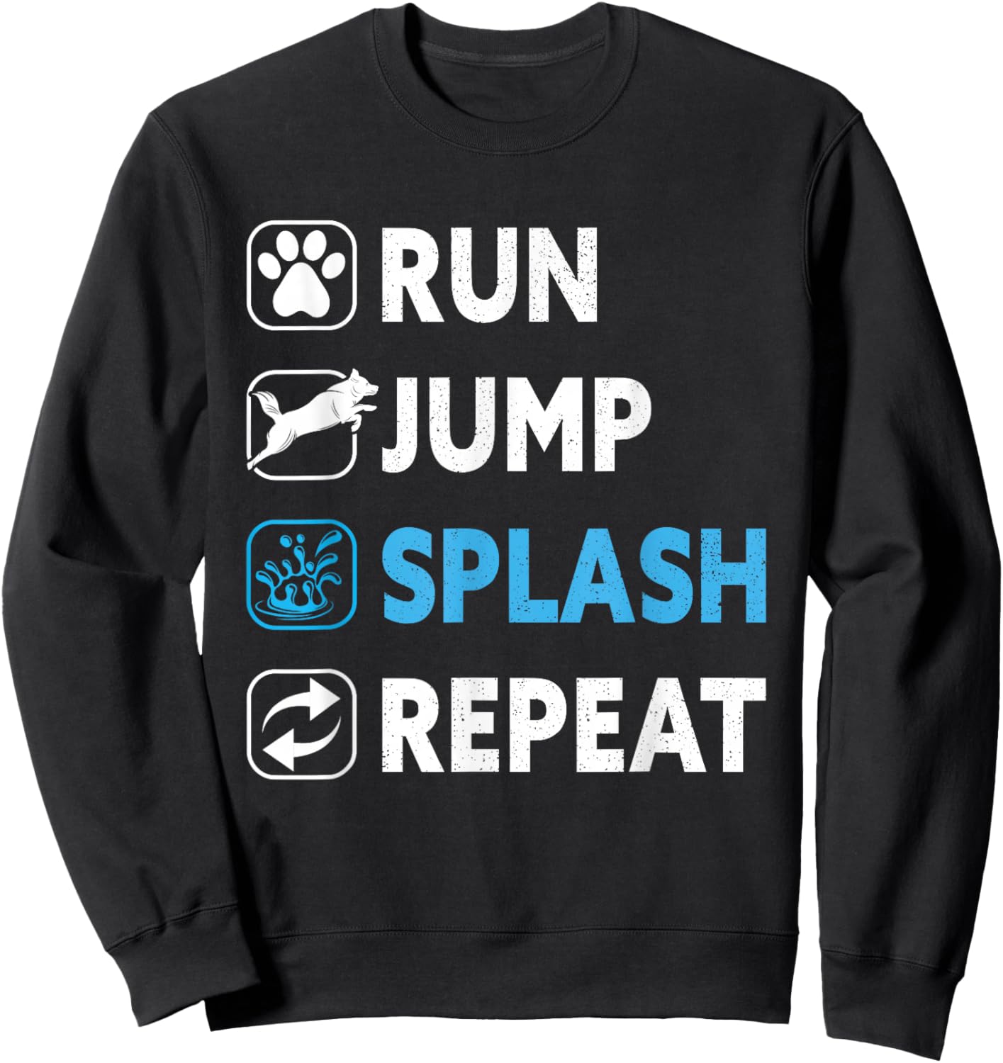 Dog Dock Jumping Dock Diving Dogs Sweatshirt - Sweatshirt | Black