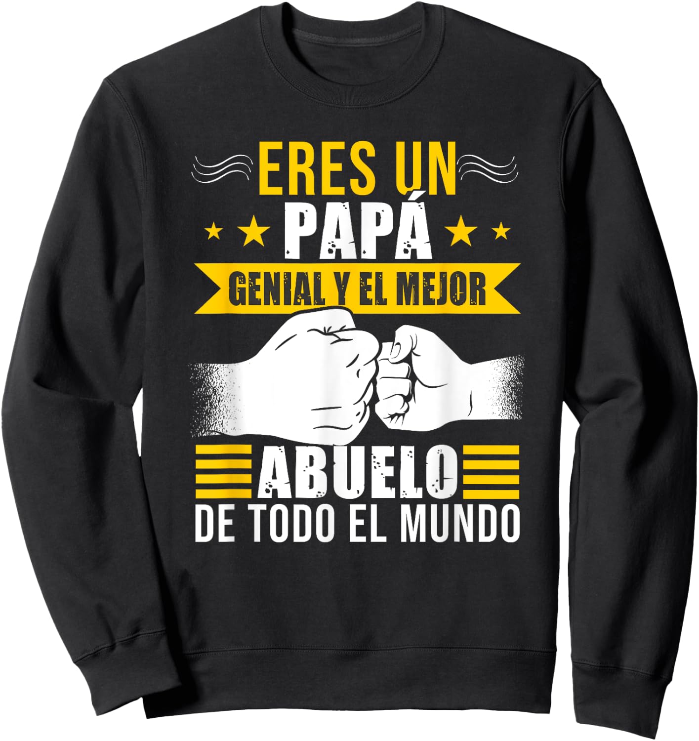 Papa Spanish Grandfather Abuelo Funny Fathers Day Sweatshirt - Sweatshirt | Black