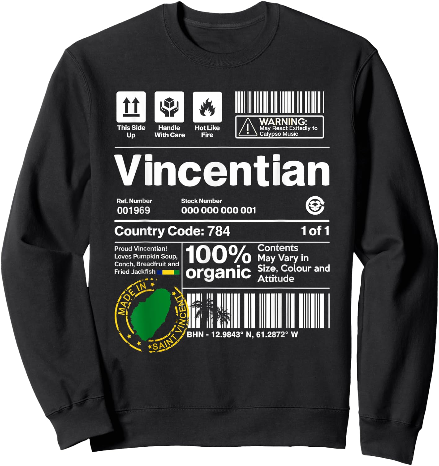 Saint Vincent Handle With Care Sweatshirt - Sweatshirt | Black