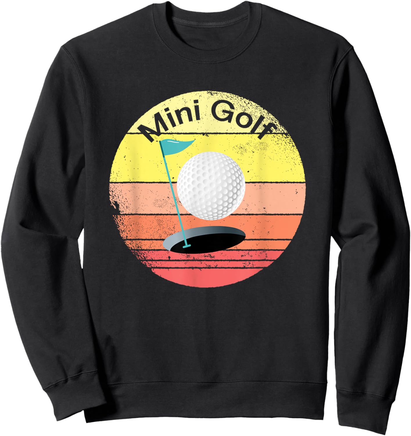 Mini Golfer Motif Mini Golf Flag Miniature Golf Gift Sweatshirt - Sweatshirt | Black