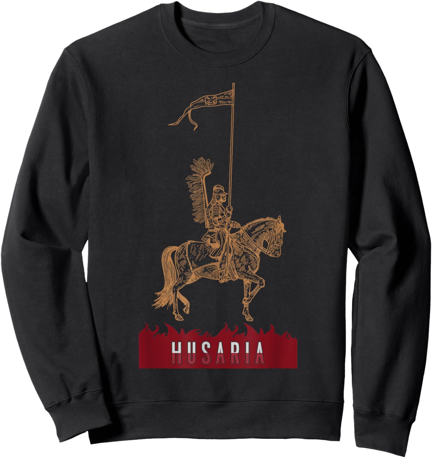 Poland husaria Polish winged hussars military Polska Krakow Sweatshirt - Sweatshirt | Black