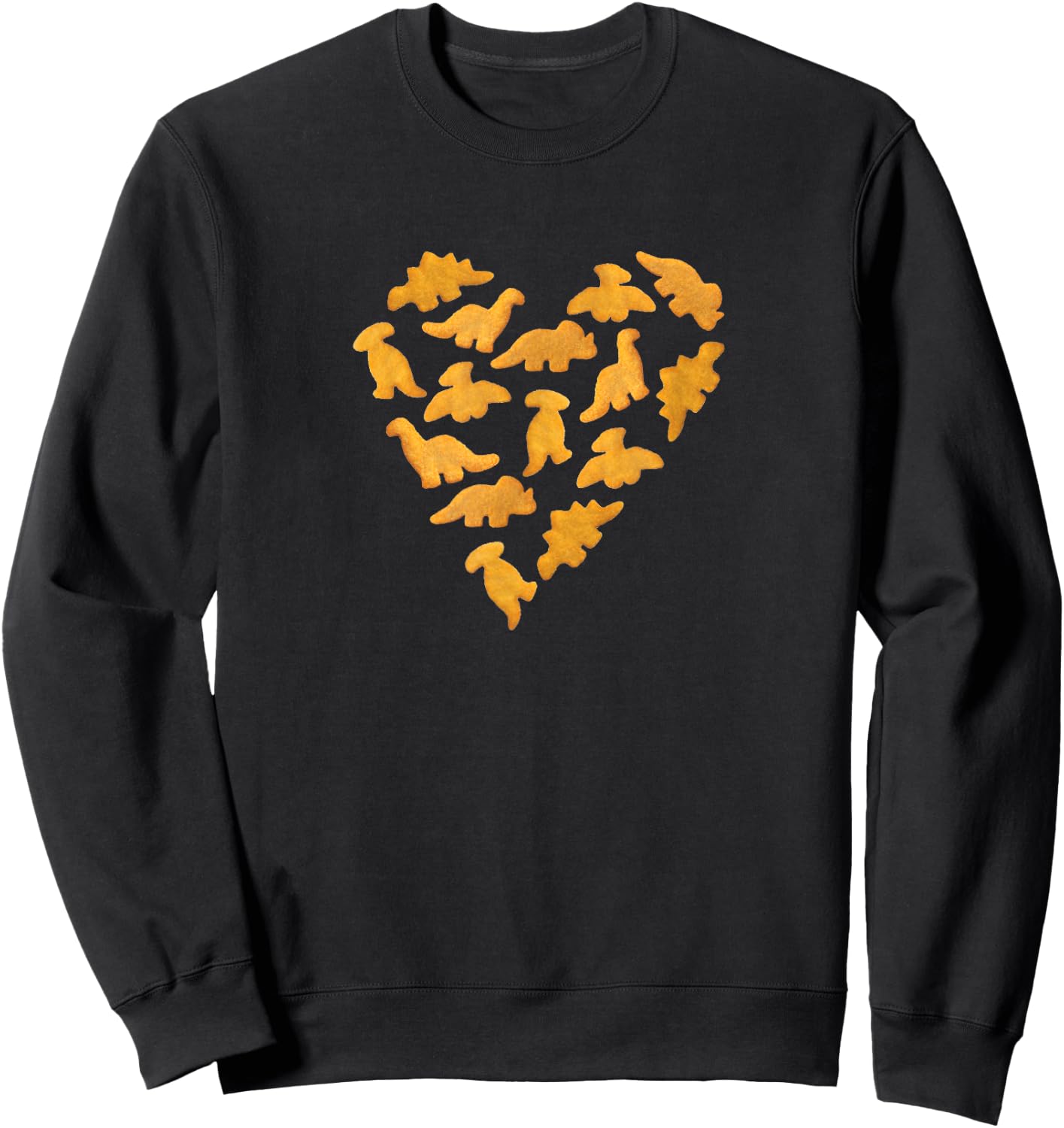 I Love Dino Chicken Nuggets Dinosaur Nuggets Sweatshirt - Sweatshirt | Black