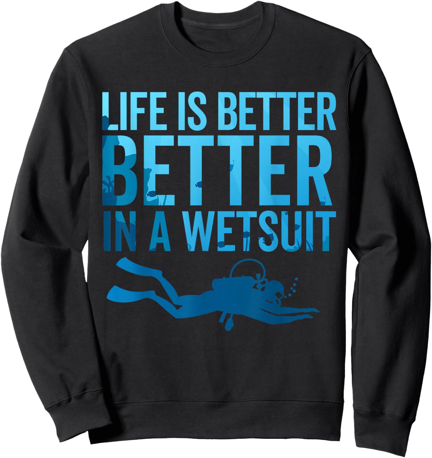Scuba Diving Women Diver Funny Dive Clothes Apparel Sweatshirt - Sweatshirt | Black
