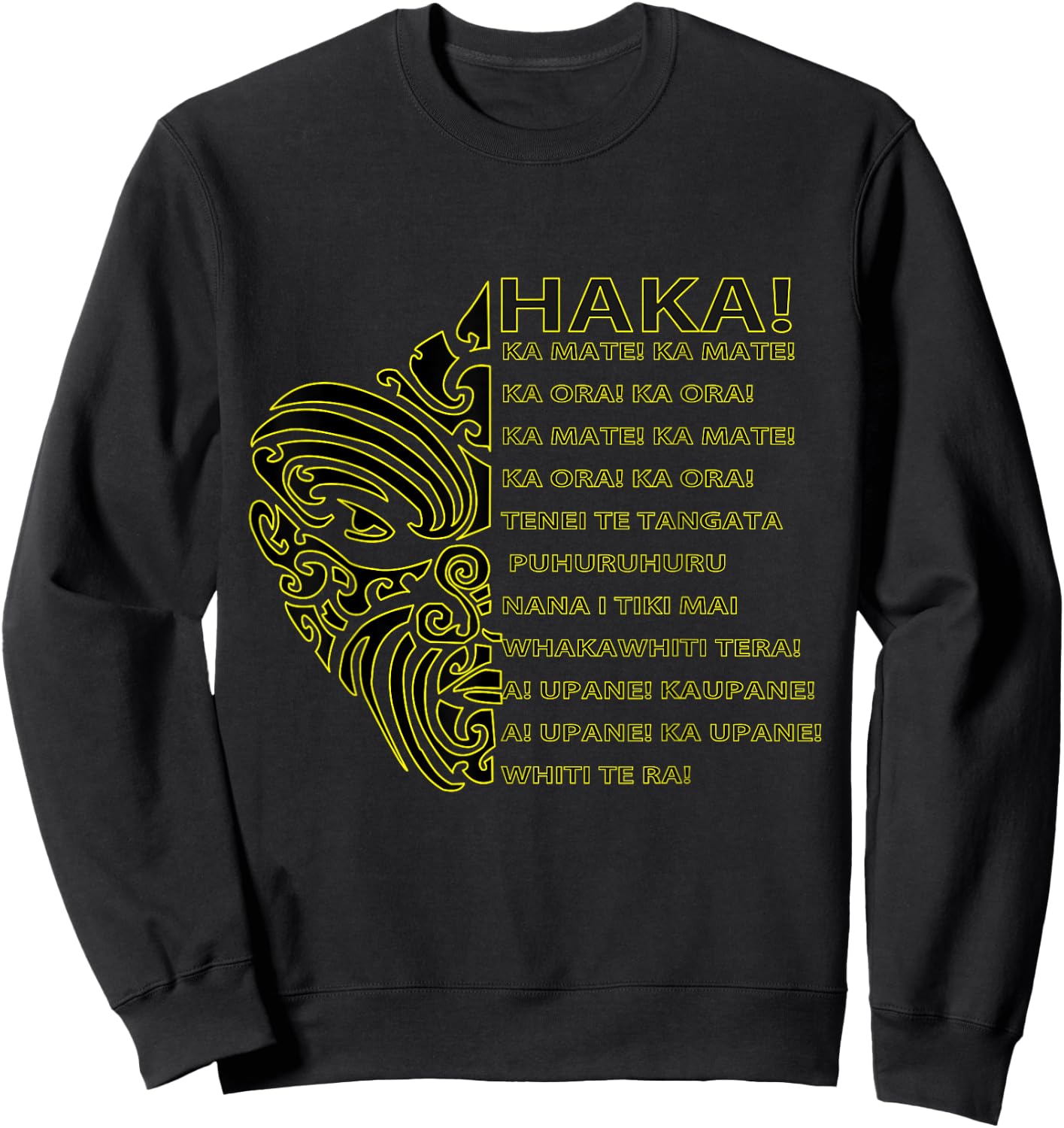 Maori Shirt Haka Aotearoa Kia ora New Zealand Rugby Tattoos Sweatshirt - Sweatshirt | Black