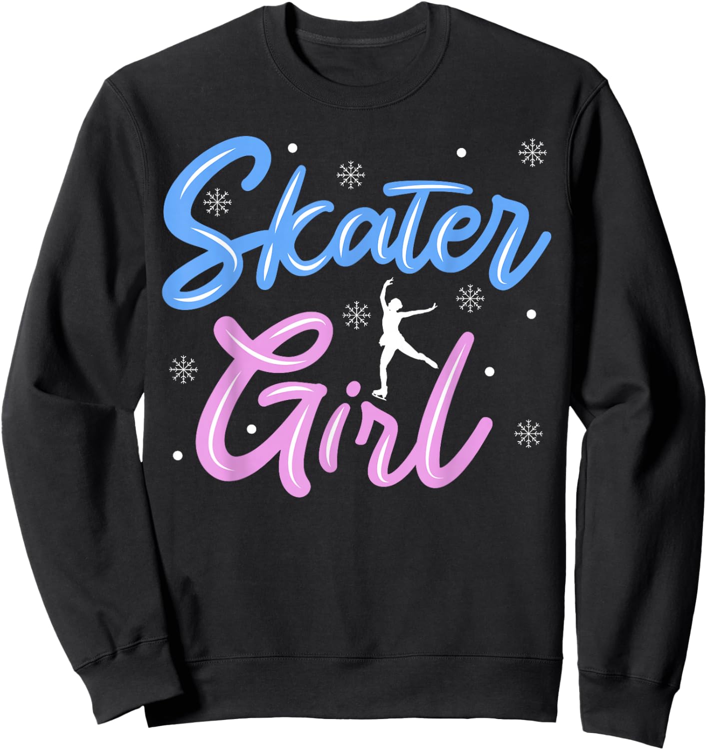 Skater Girl Ice Skating Figure Skating Sweatshirt - Sweatshirt | Black