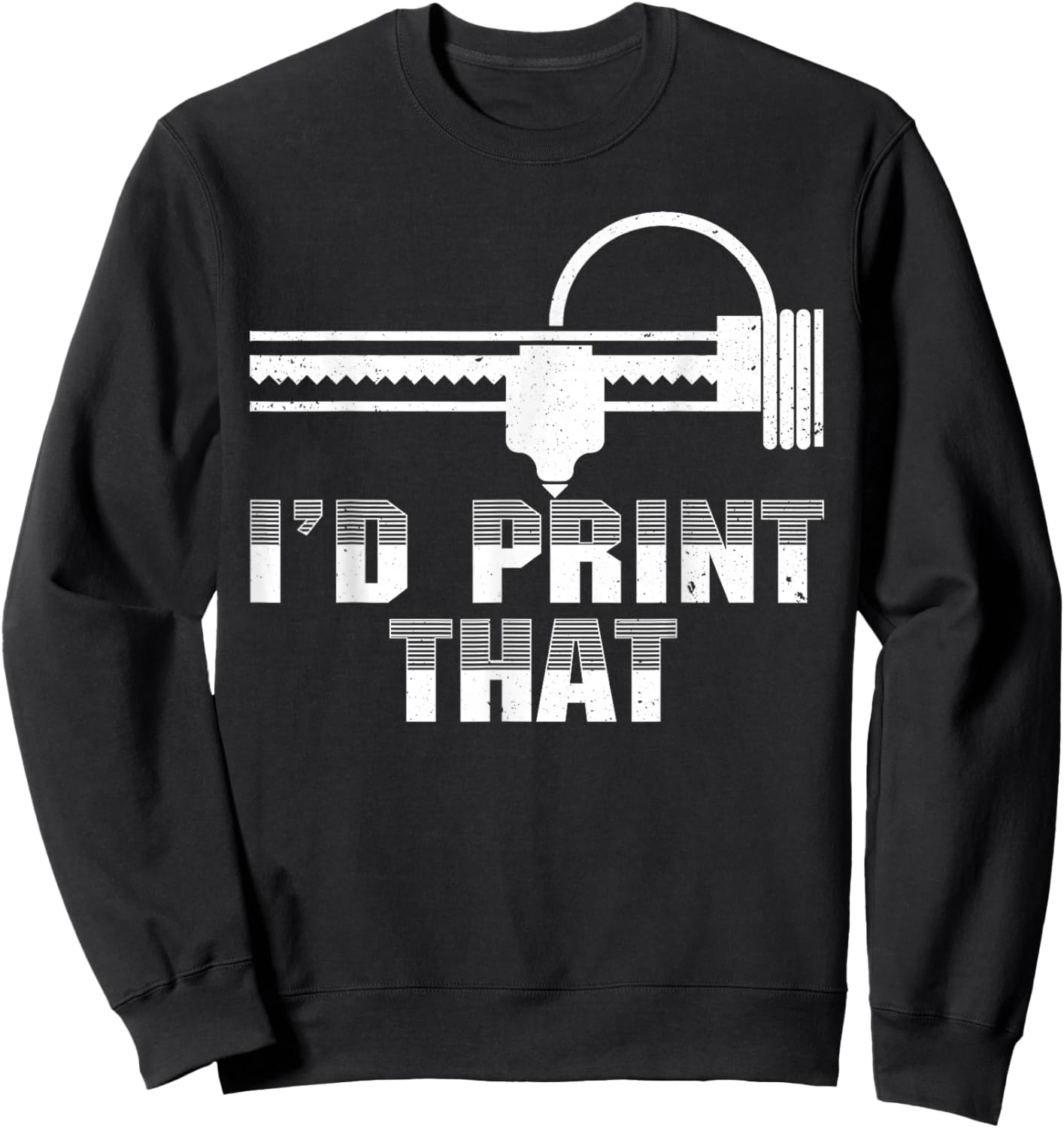 Cute 3D Printing Women 3D Printer Lovers Print Geeks Sweatshirt - Sweatshirt | Black