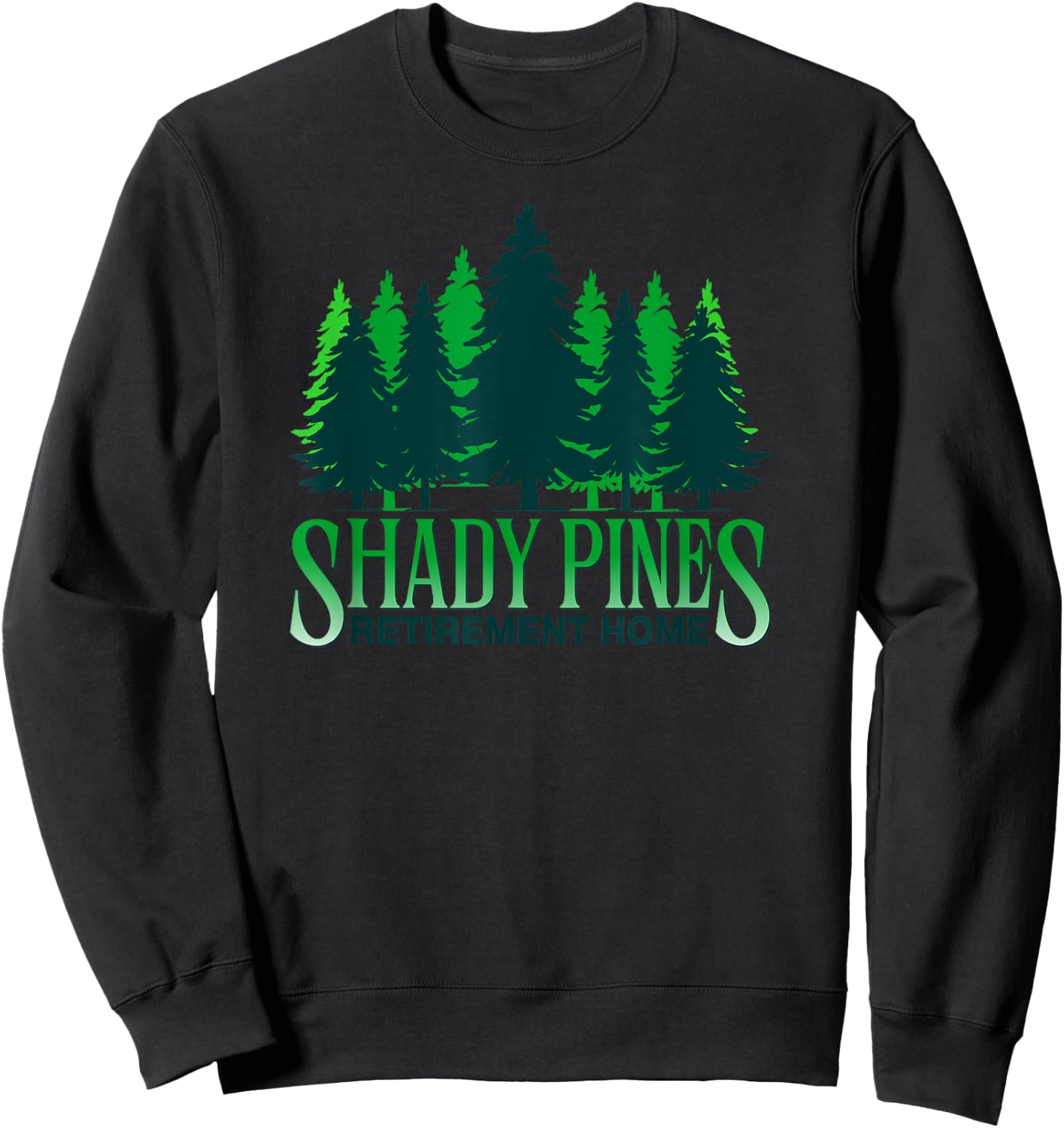 Shady Pines Pine Tree Outdoor Hiking Sweatshirt - Sweatshirt | Black