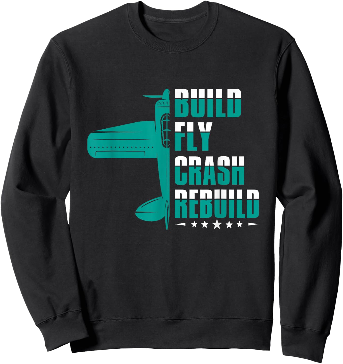 RC Test Pilot Model Plane Pilot Model Flight Sweatshirt - Sweatshirt | Black