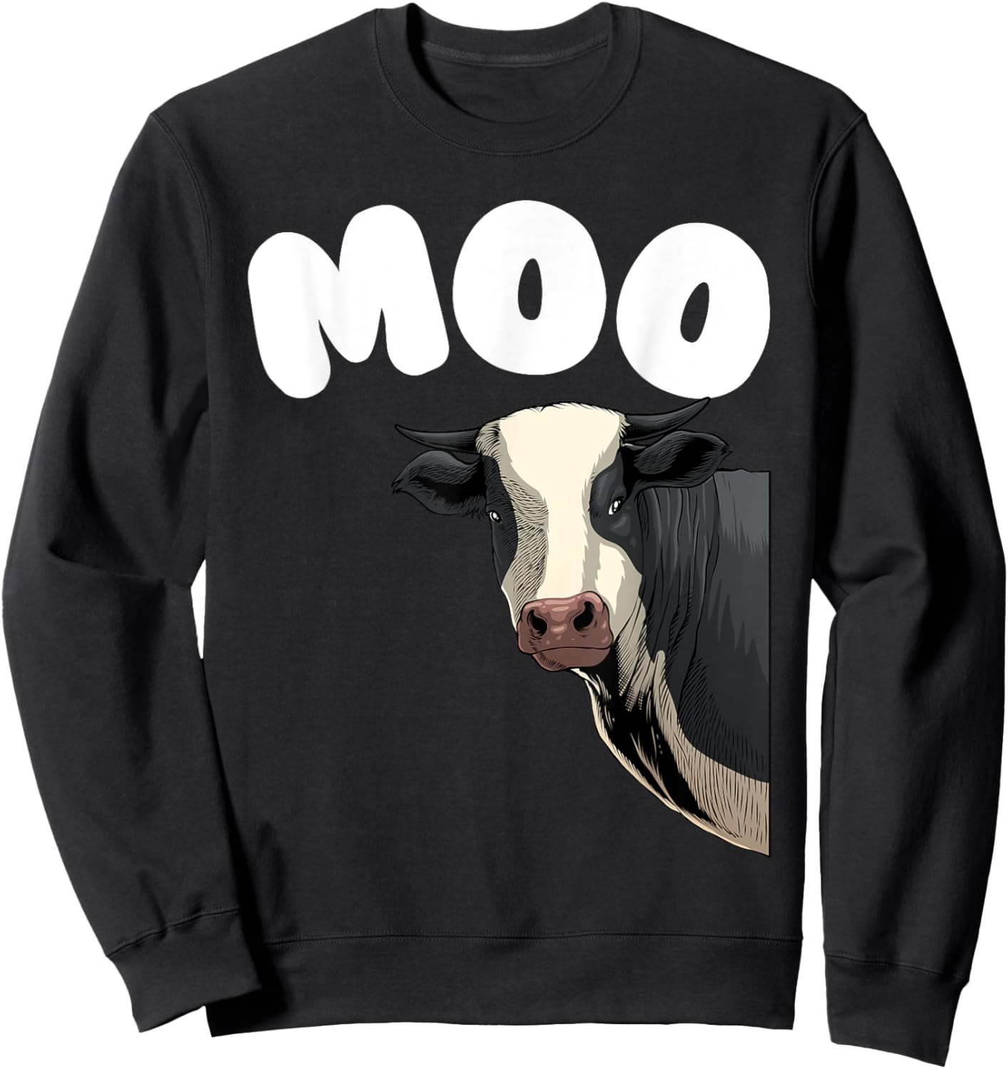 Cool Cow Women Moo Cow Farmer Herd Cows Cattle Lover Sweatshirt - Sweatshirt | Black