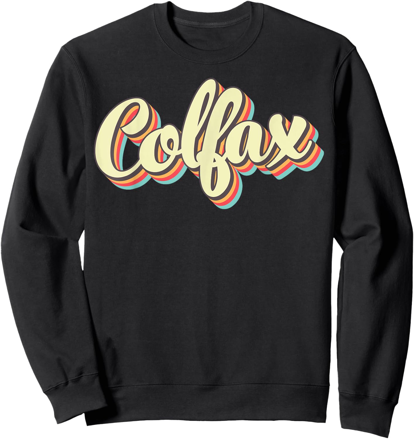 Colfax Retro Art Baseball Font Vintage Sweatshirt - Sweatshirt | Black