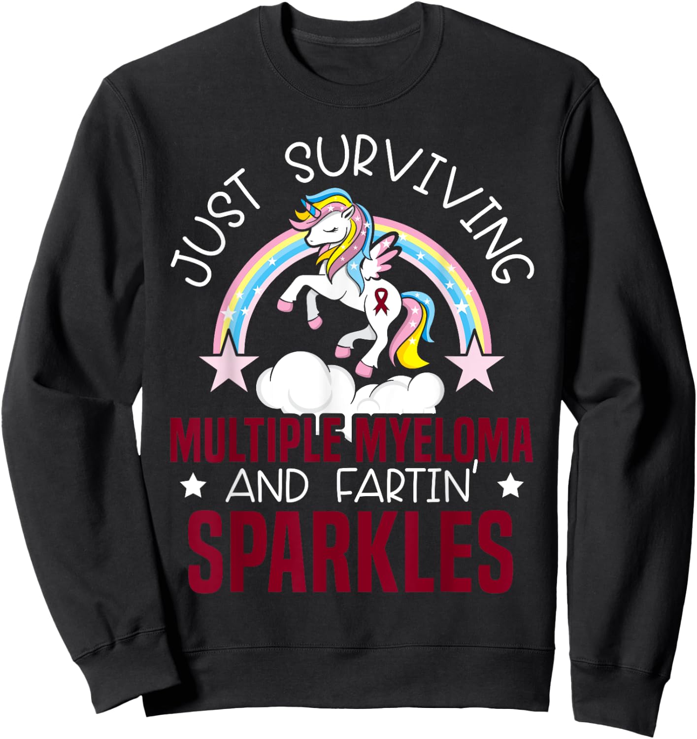 Multiple Myeloma Warrior Myeloma Cancer Awareness Sweatshirt - Sweatshirt | Black