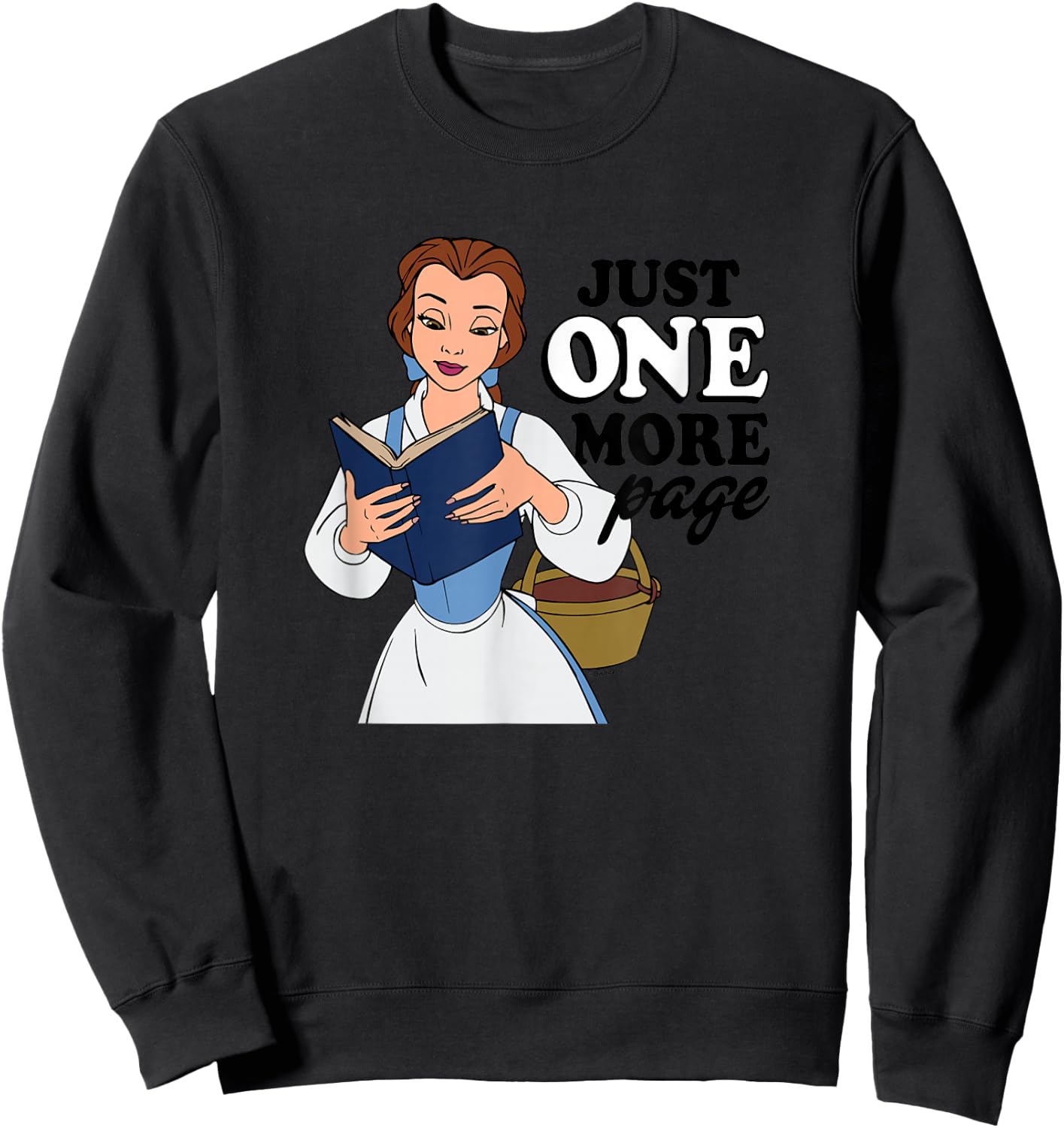 Disney Princess - Belle Just One More Page Sweatshirt - Sweatshirt | Black